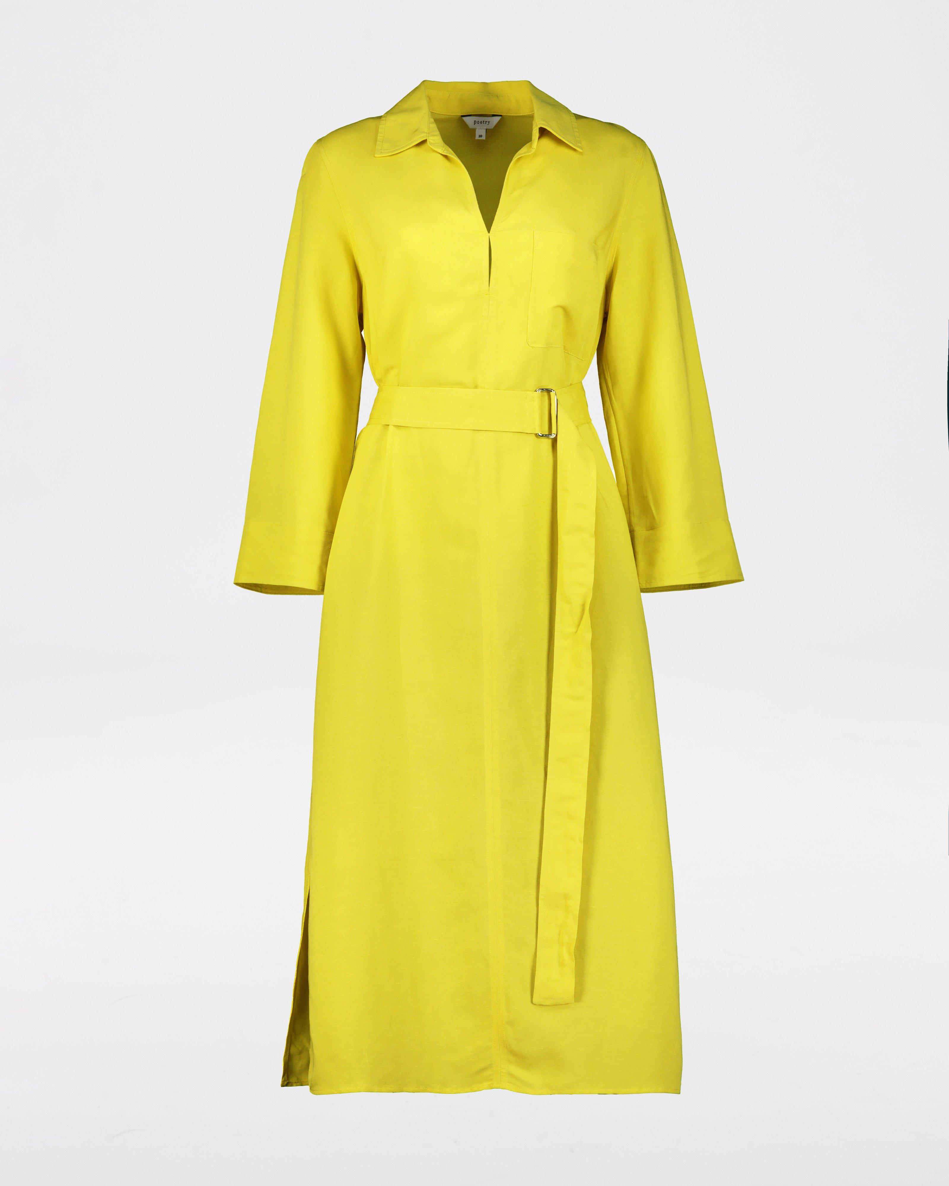 Willow Belted Dress -  Chartreuse