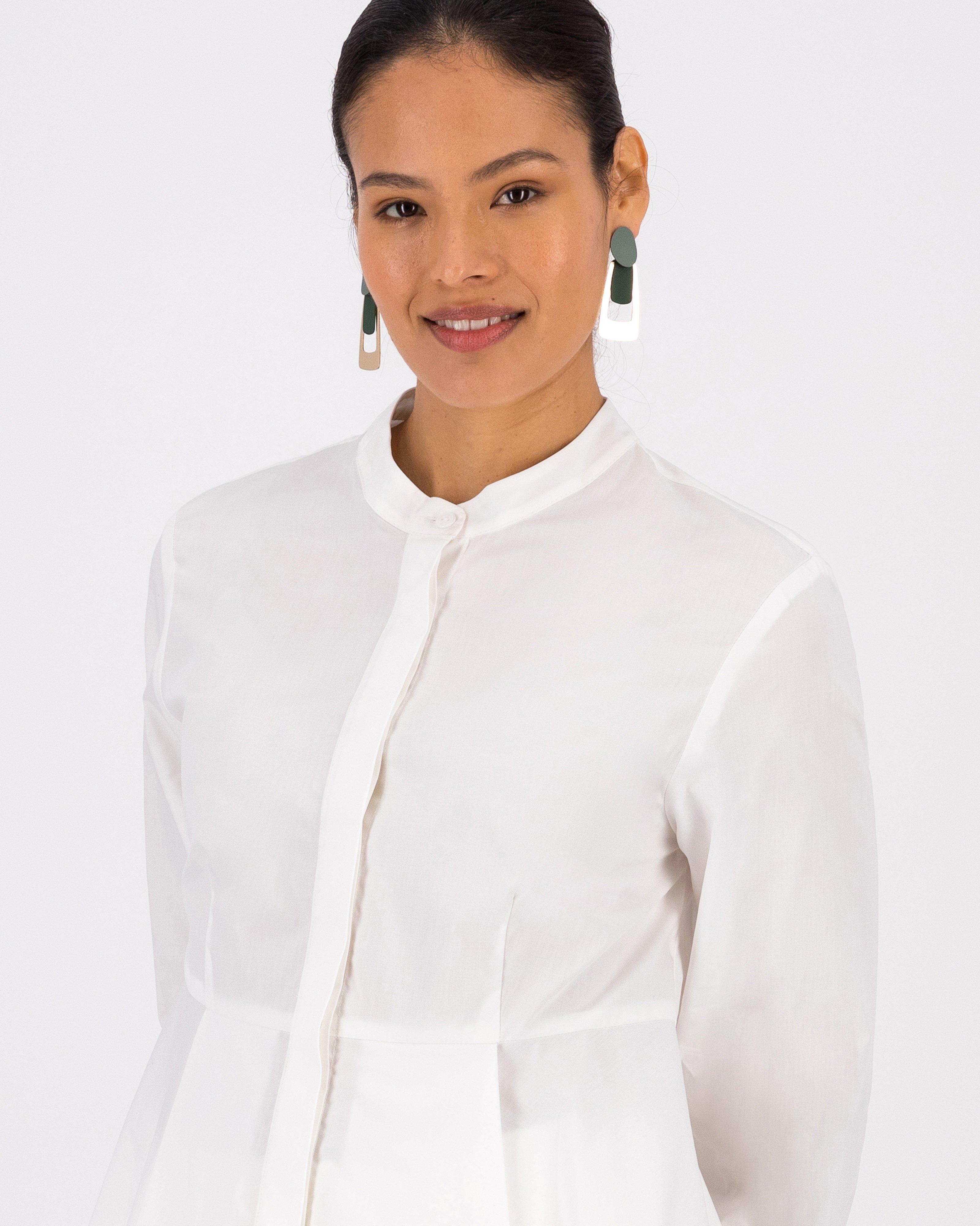 Beata Fitted Shirt -  White