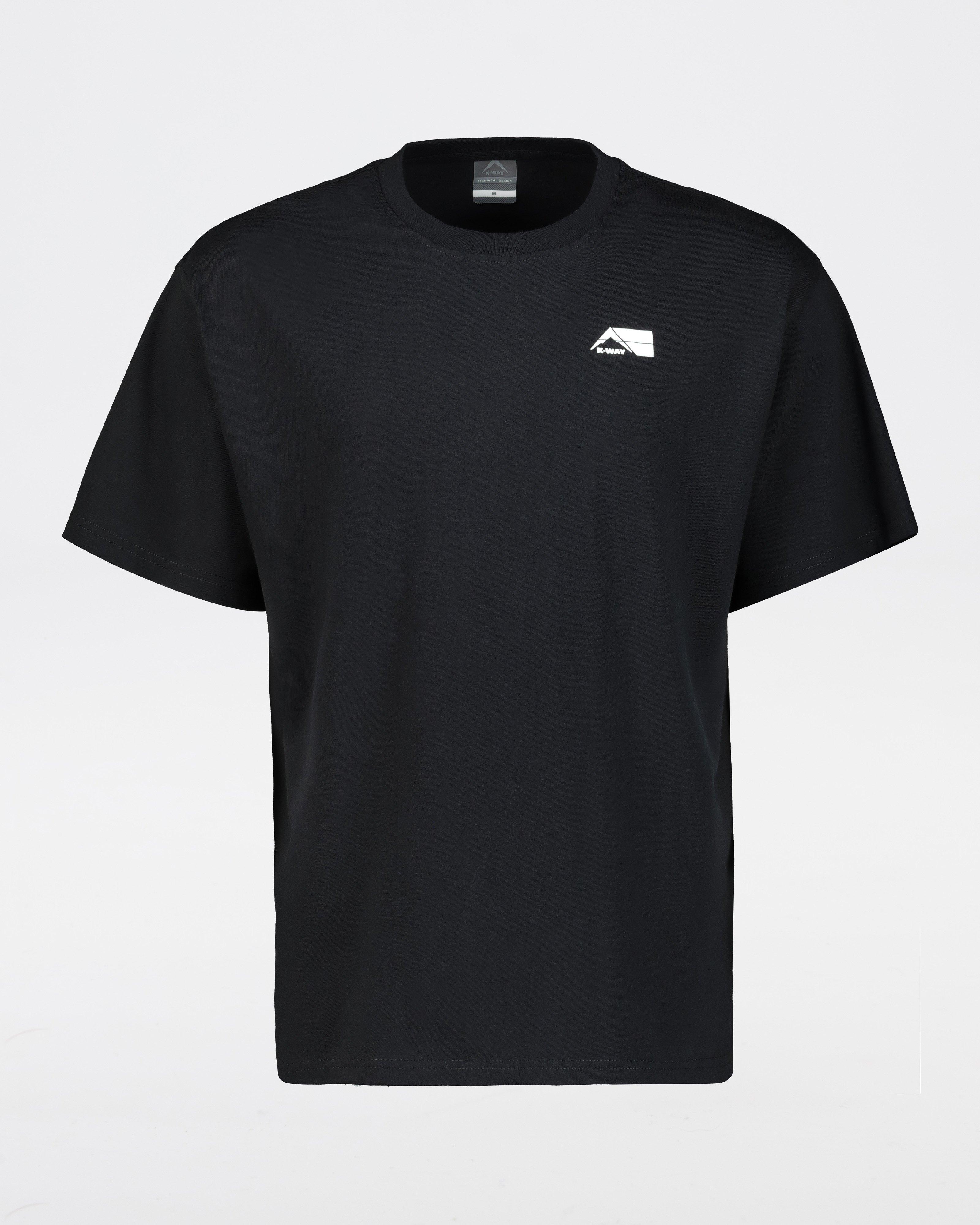 K-Way MMXXI Men’s Logo Cotton T-shirt -  Black