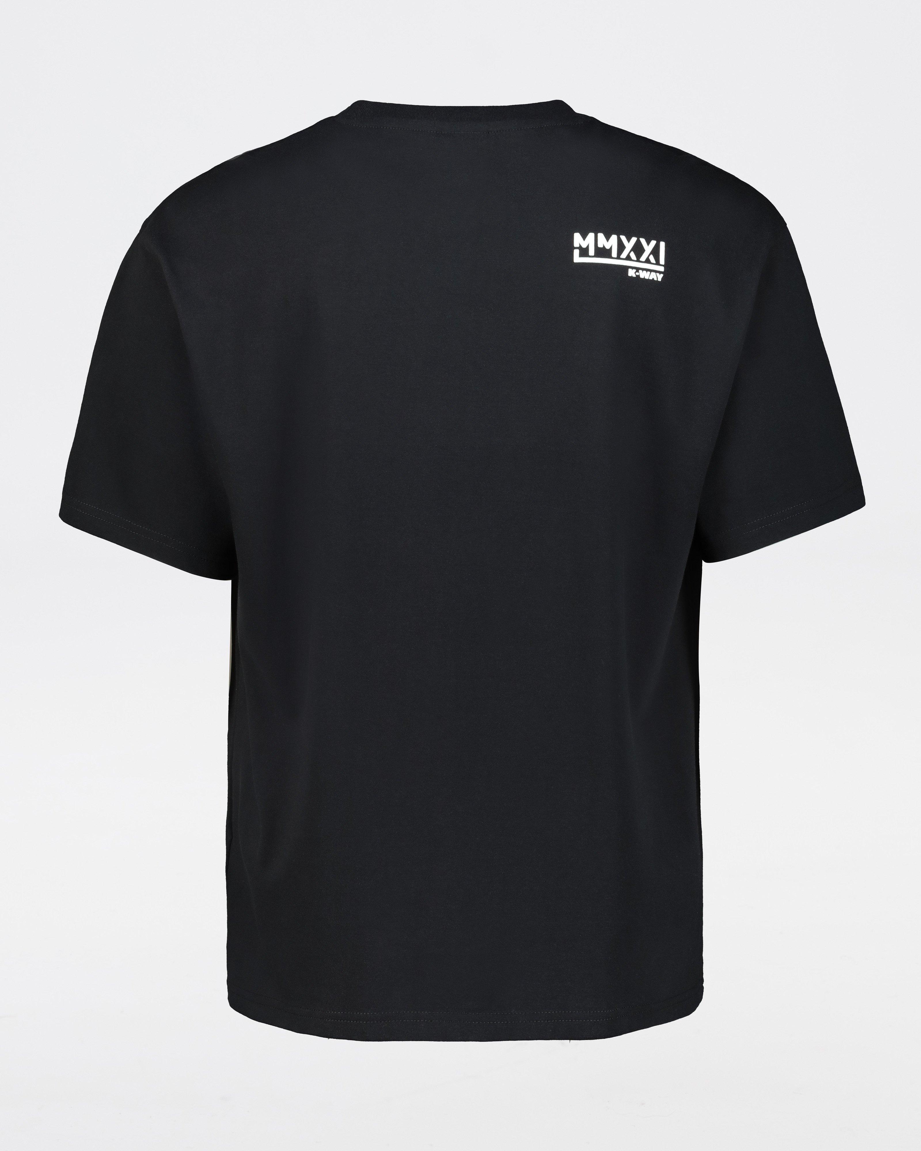 K-Way MMXXI Men’s Logo Cotton T-shirt -  Black