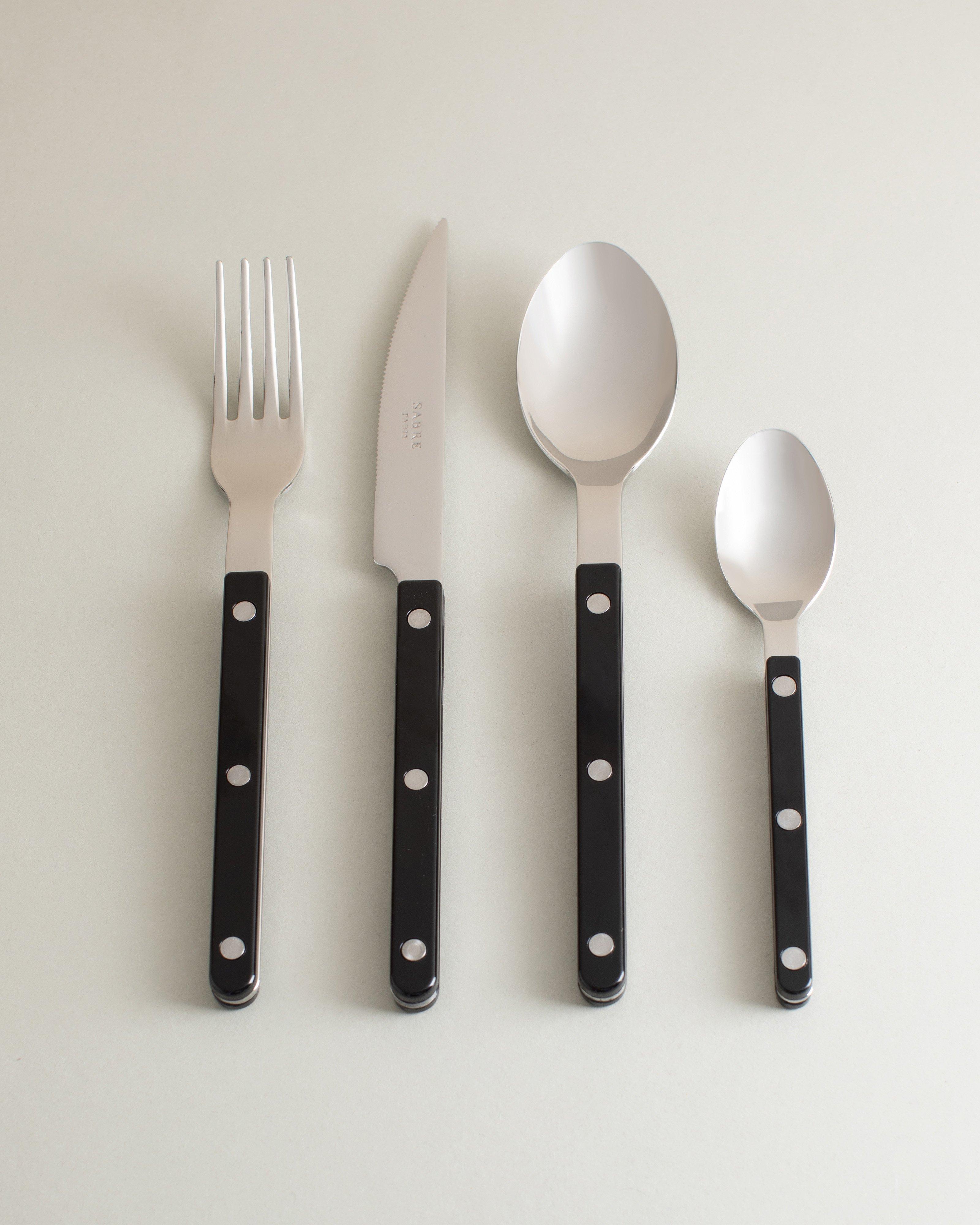 Sabre Bistrot Brilliant 4 Piece Cutlery Set -  Black
