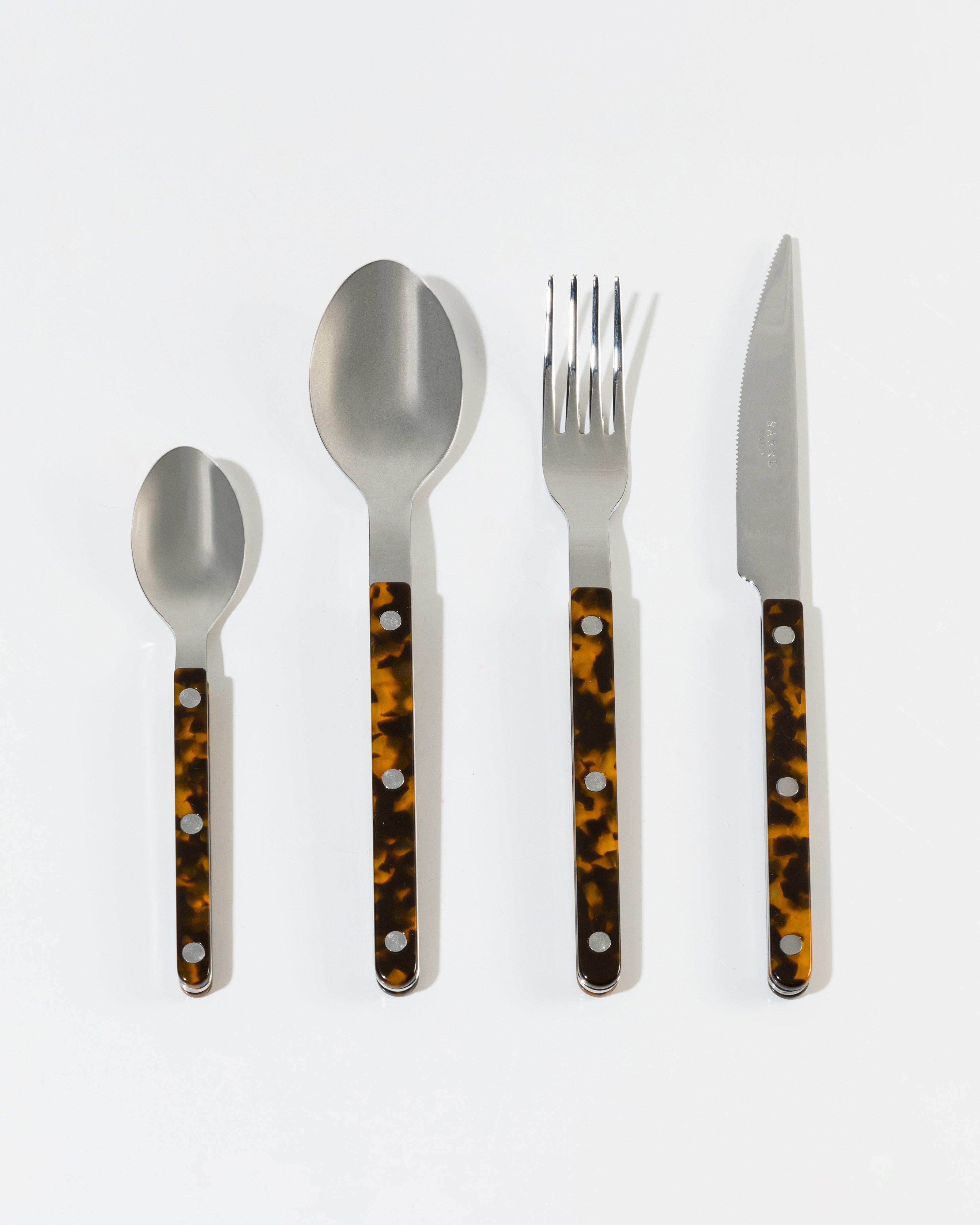 Sabre Bistrot Brilliant 4-piece Tortoise Cutlery Set -  Brown