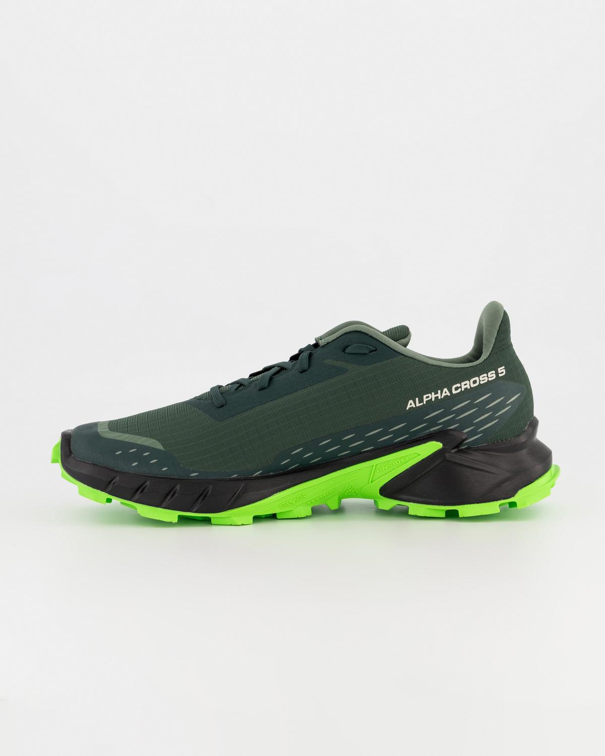 Salomon Men’s ALPHACROSS 5 Trail Running Shoes  -  Dark Green
