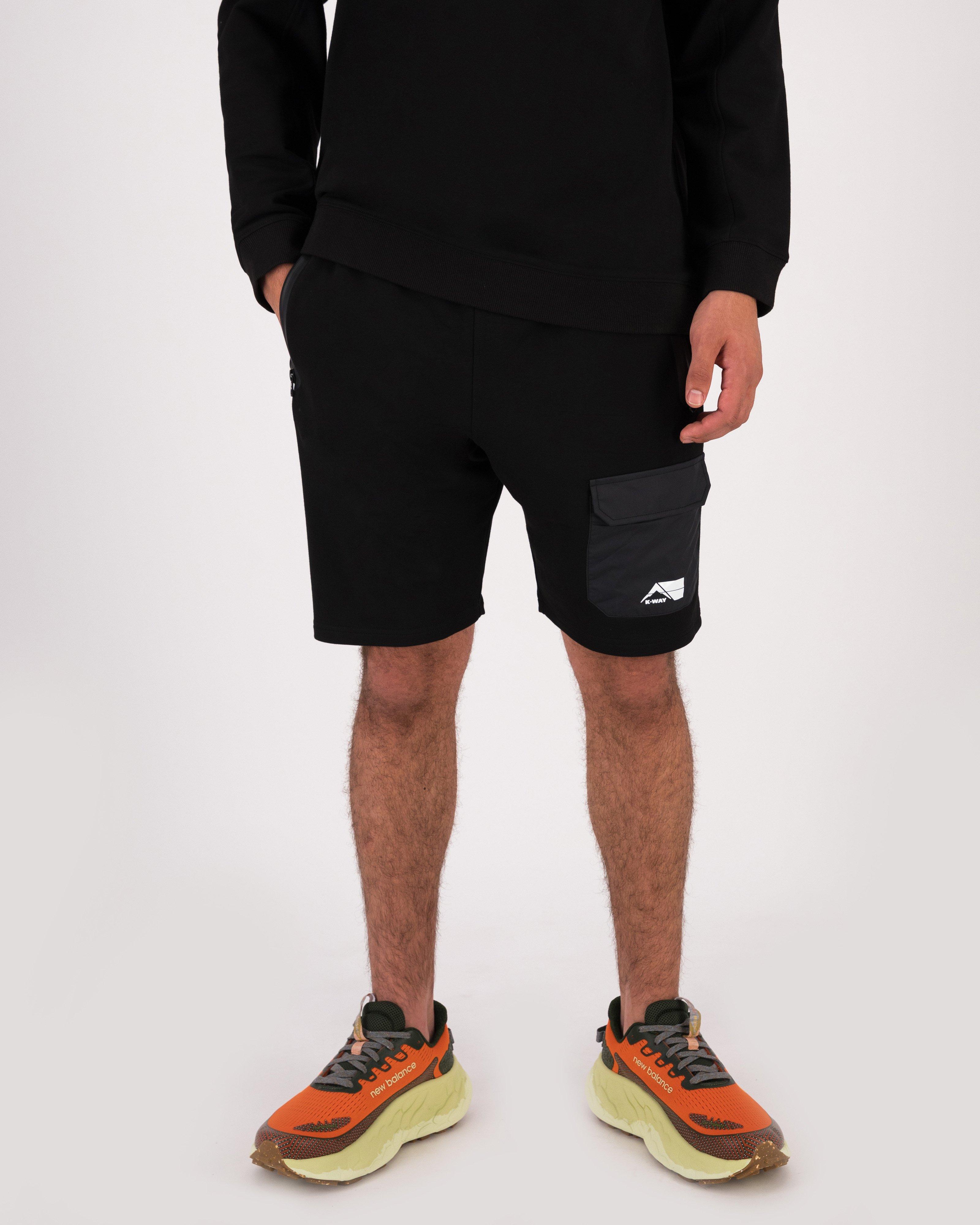 K-Way MMXXI Men’s Ascender Fleece Shorts -  Black