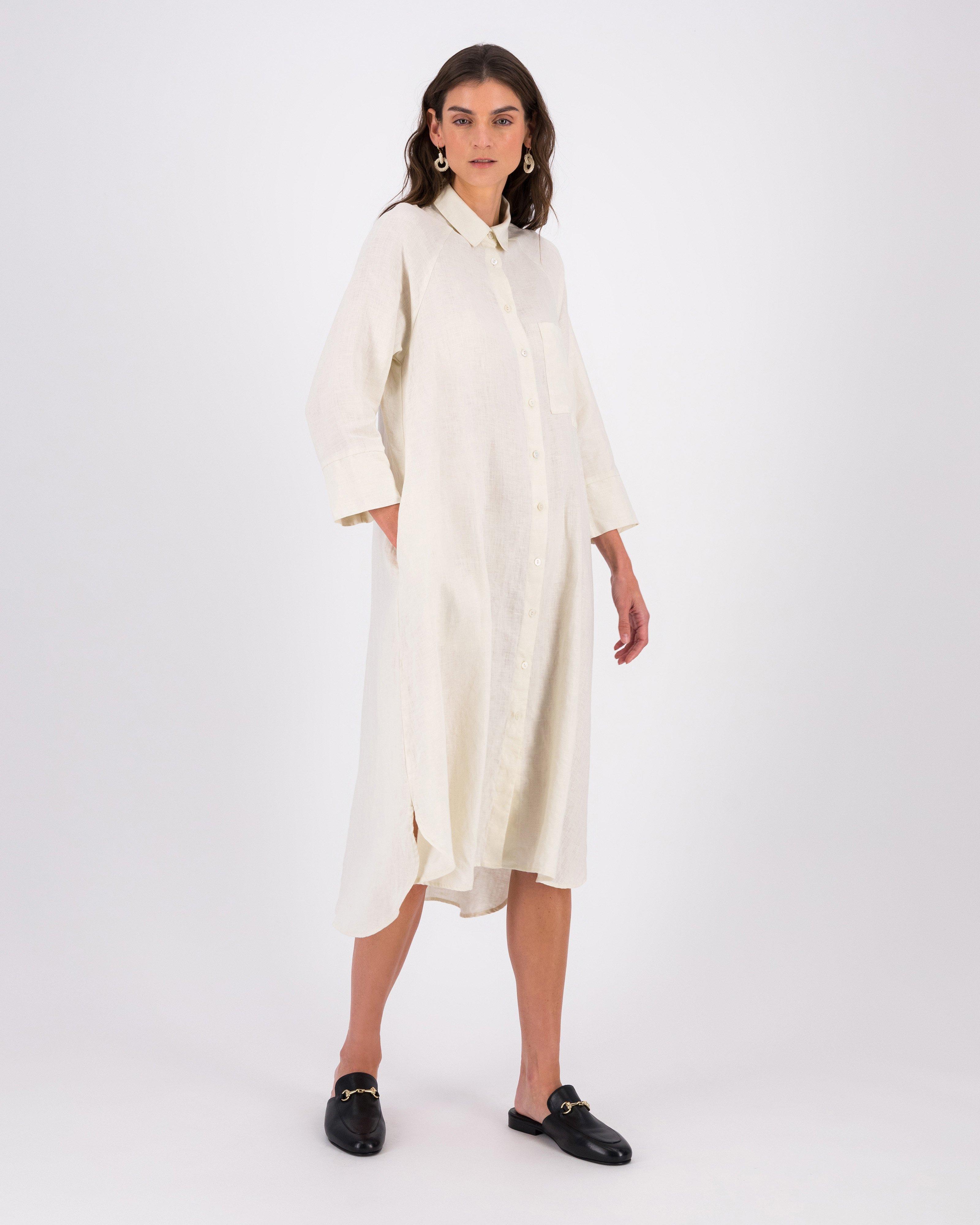 Inaya Linen Dress -  Milk