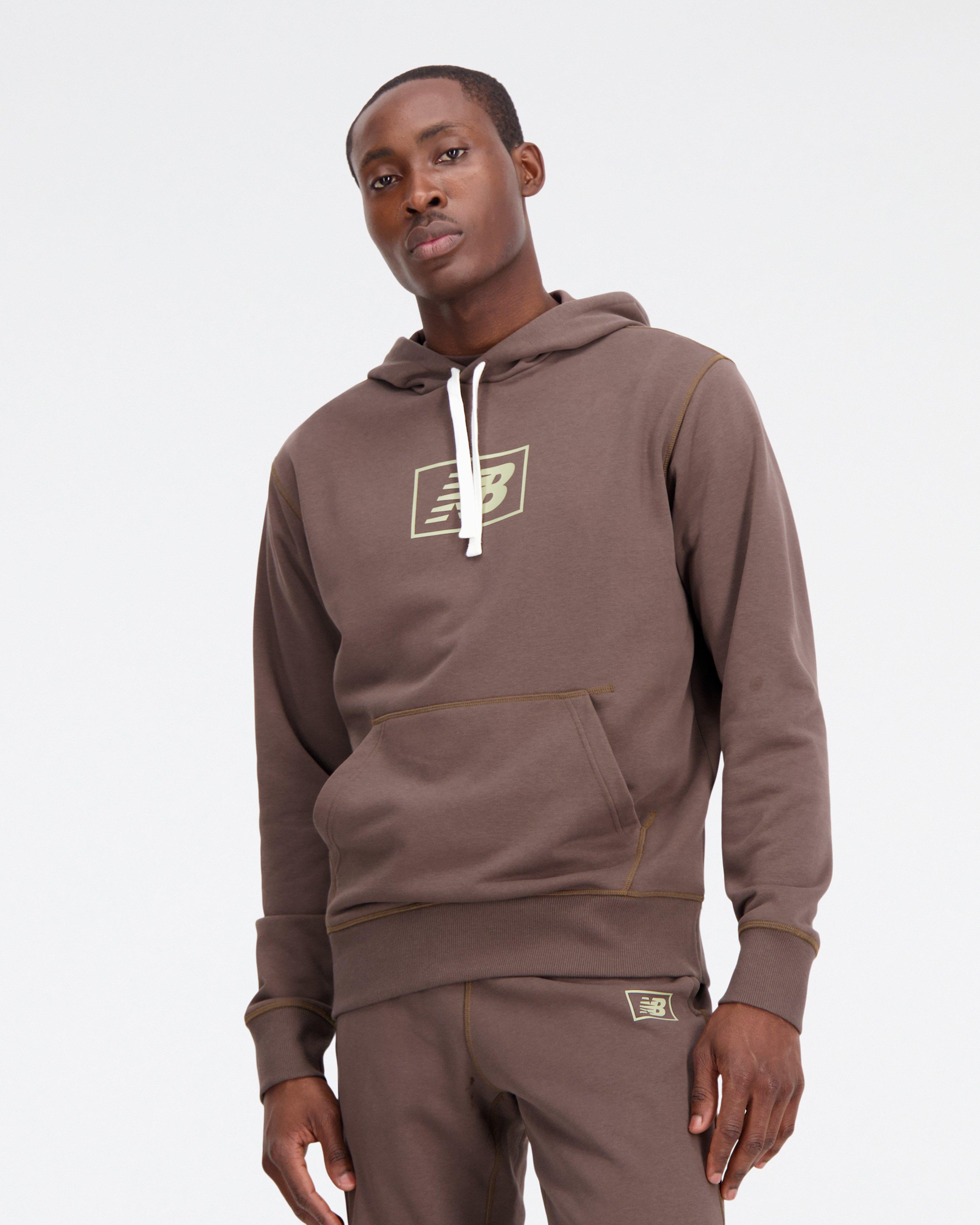 New Balance Essentials Men’s Hoodie -  Brown