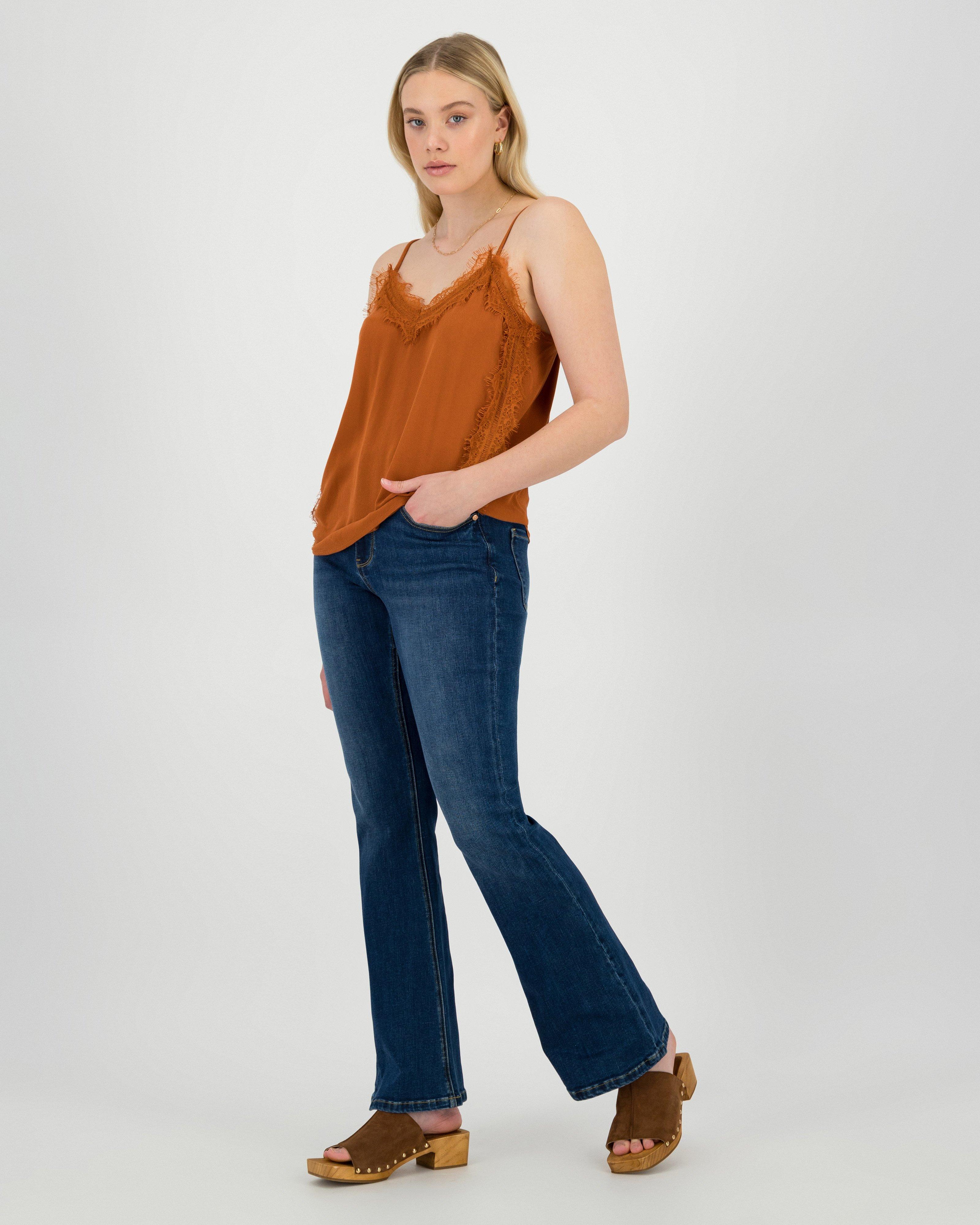 Women's Geri Lace Cami -  Rust