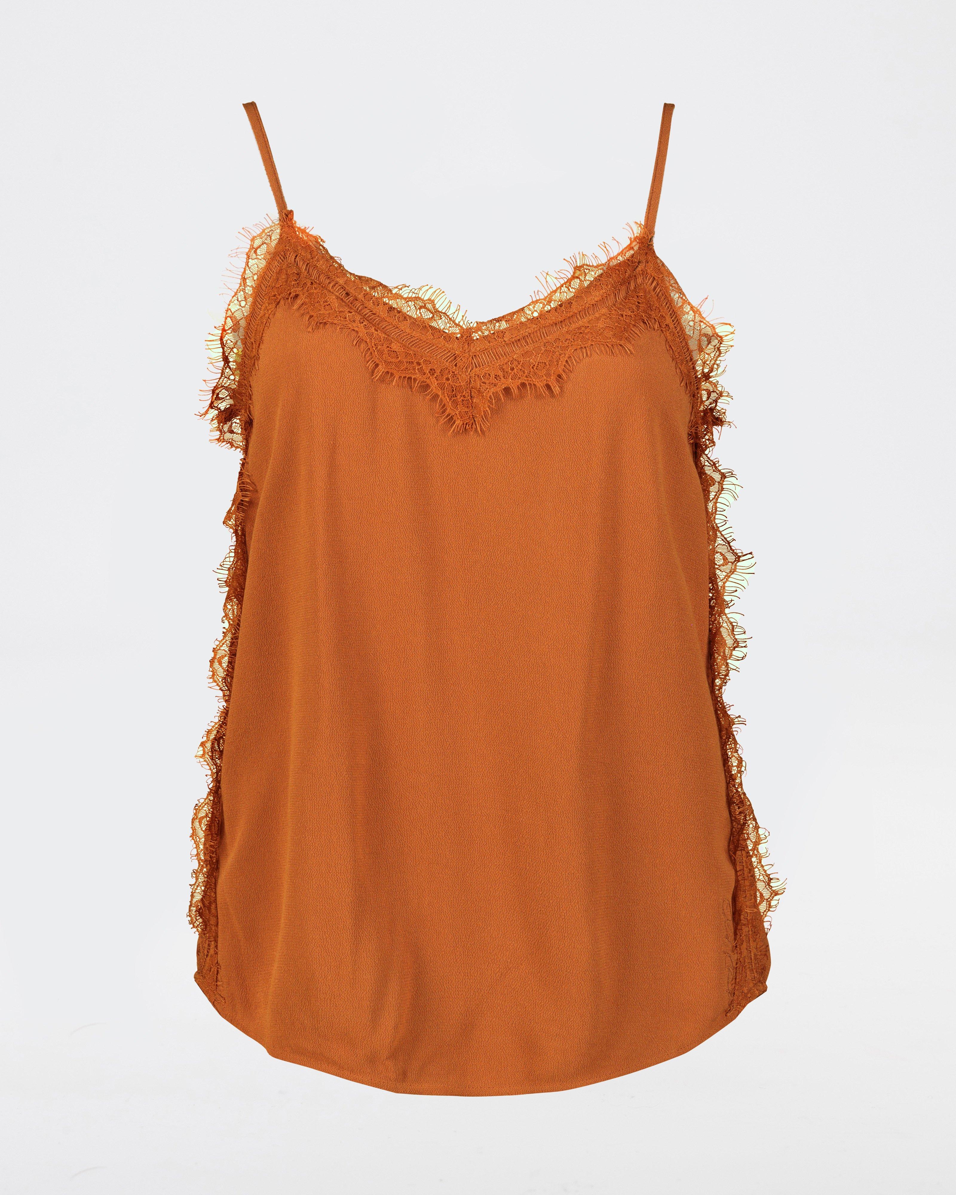 Women's Geri Lace Cami -  Rust