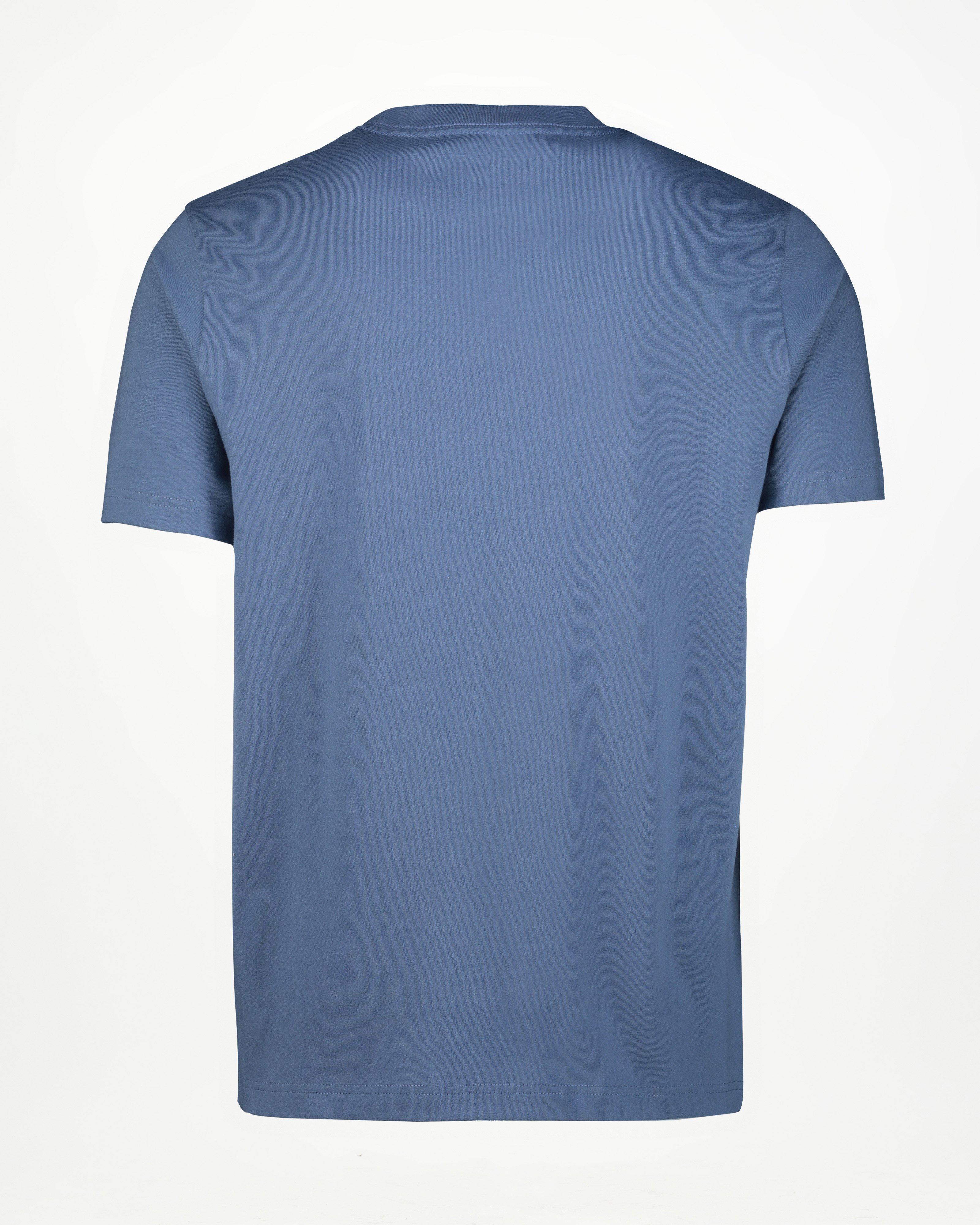 K-Way Elements Men’s Essential Logo Cotton T-shirt -  Mid Blue