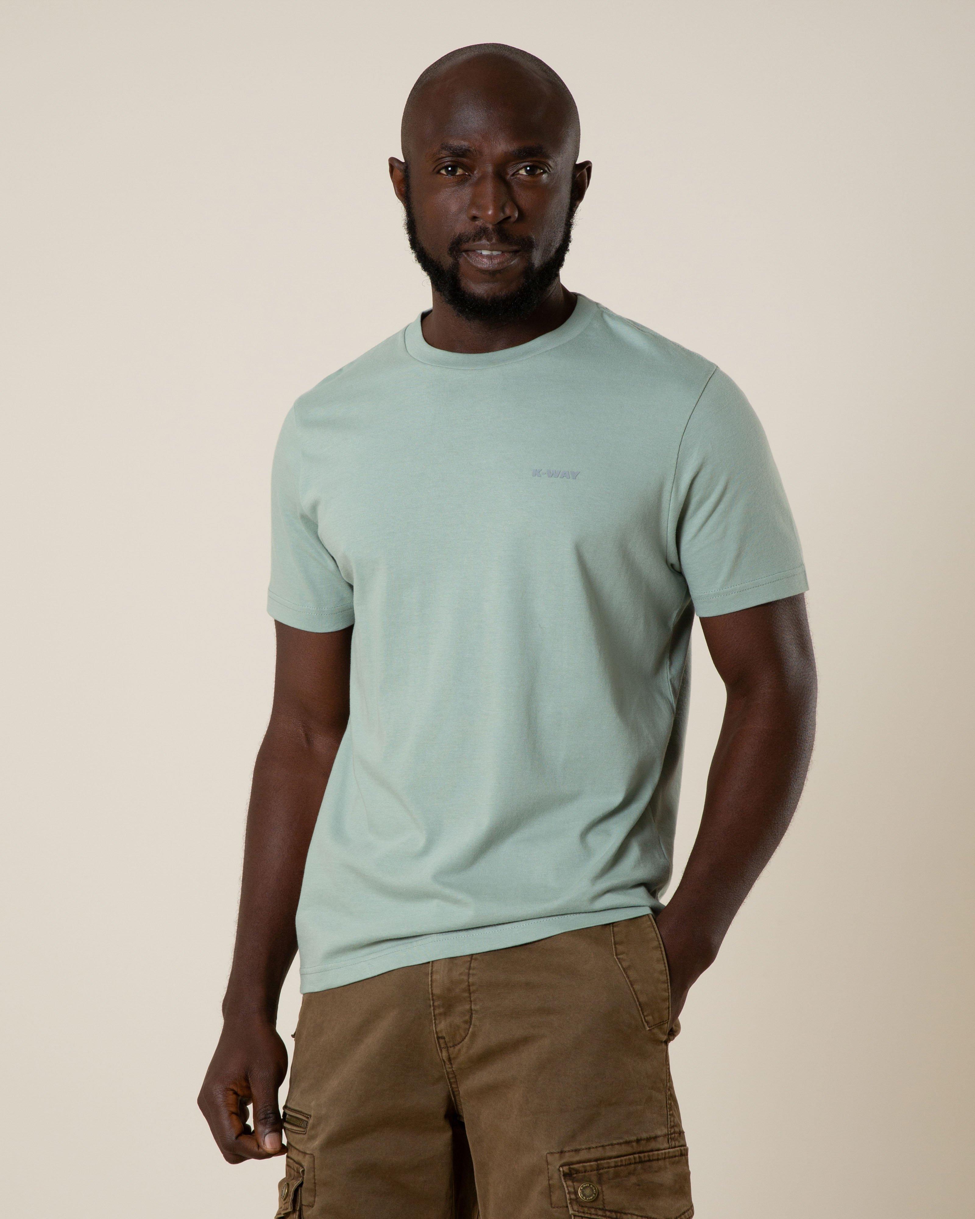 K-Way Elements Men’s Essential Logo Cotton T-shirt -  Light Green