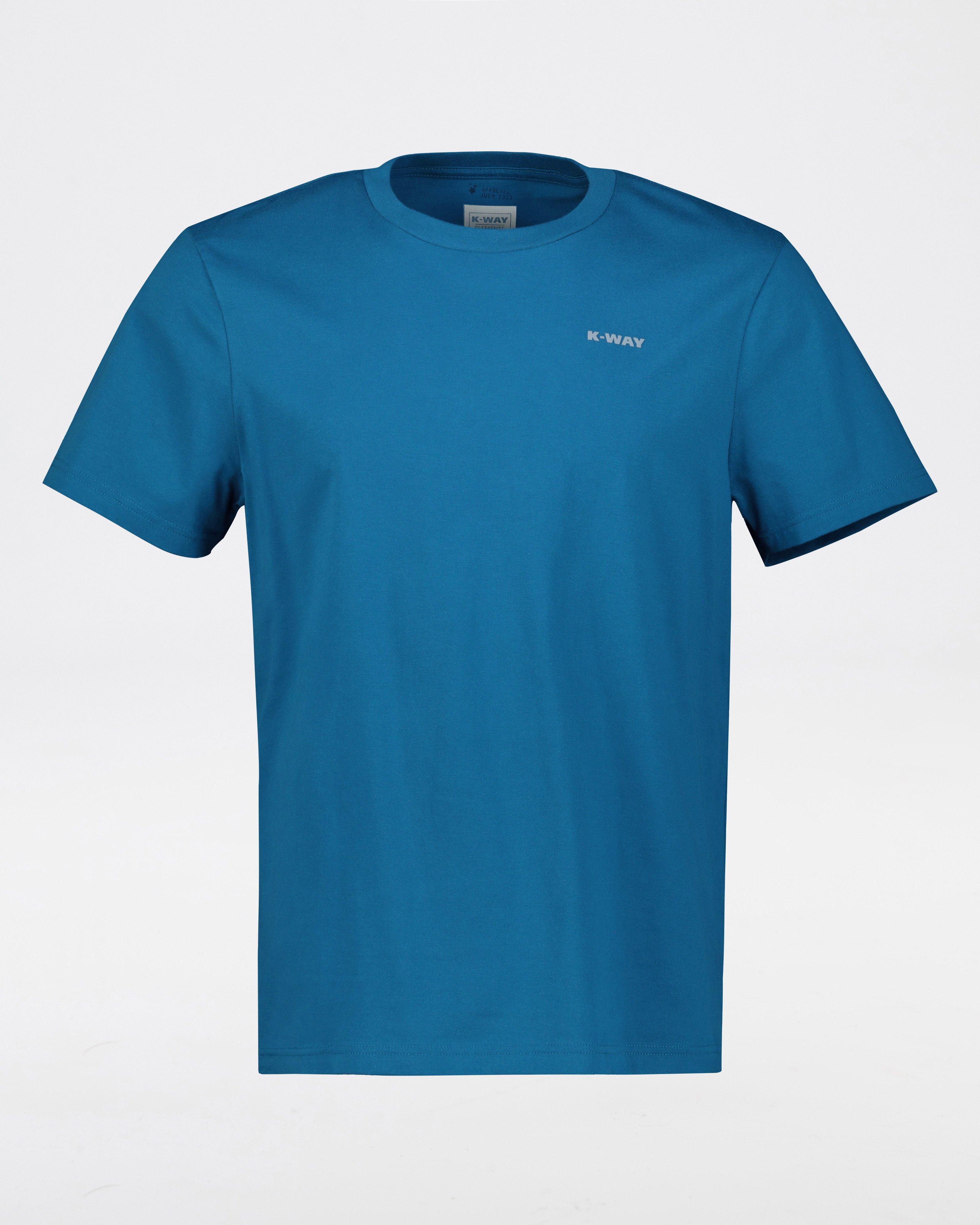 K-Way Elements Men’s Essential Logo Cotton T-shirt -  Pacific