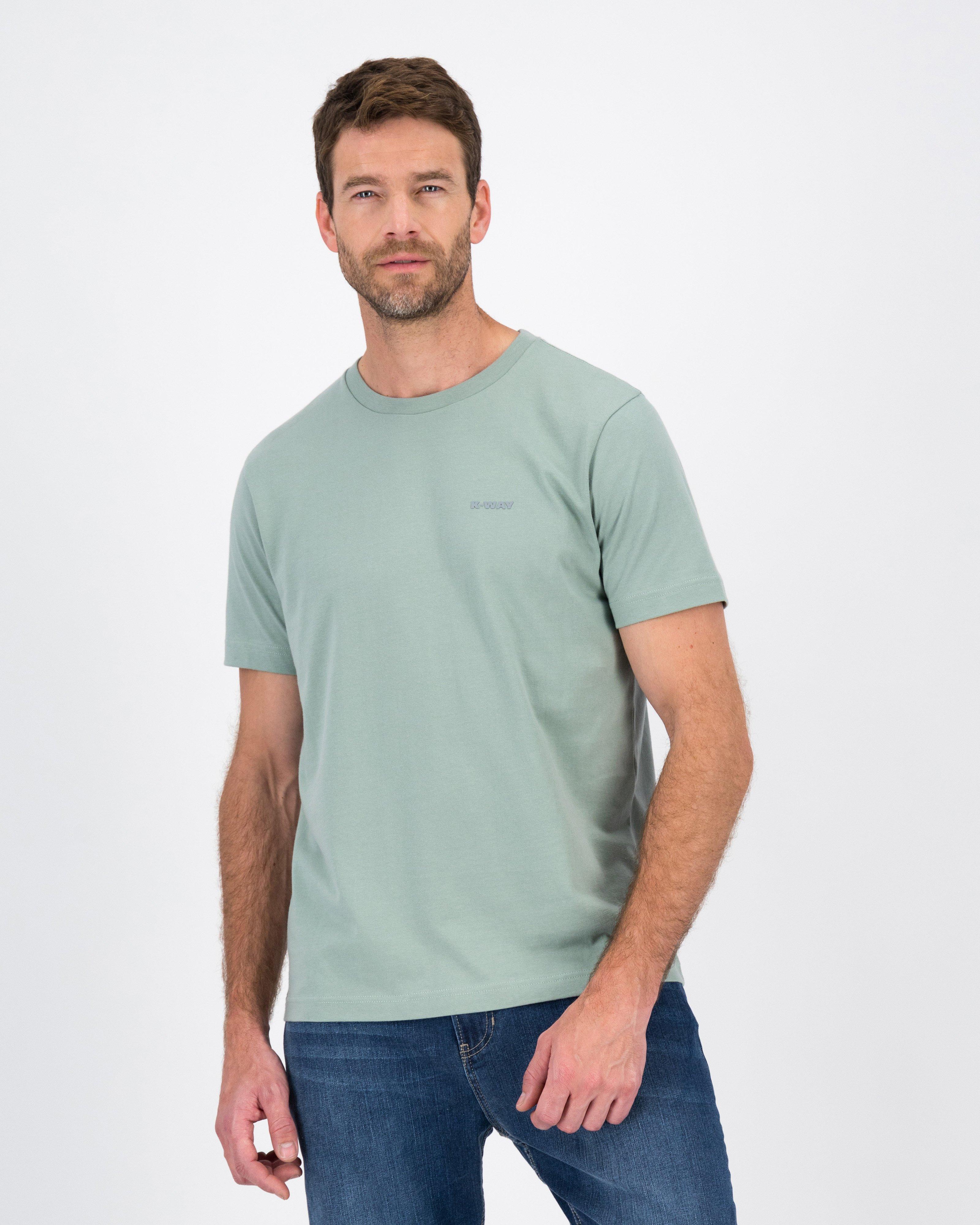 K-Way Elements Men’s Essential Logo Cotton T-shirt -  Sage