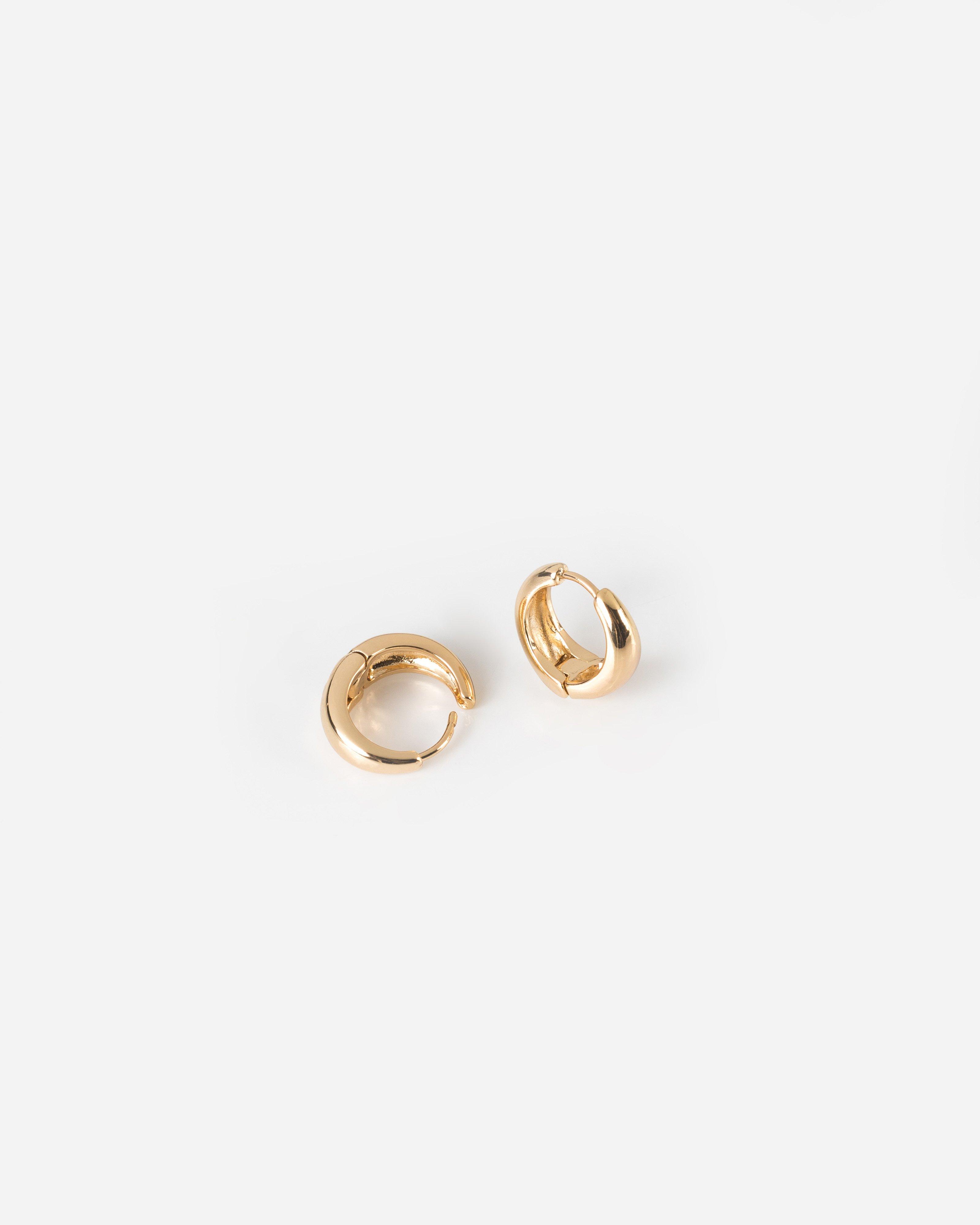 Women's Tapering Clip Hoop Earrings -  Gold