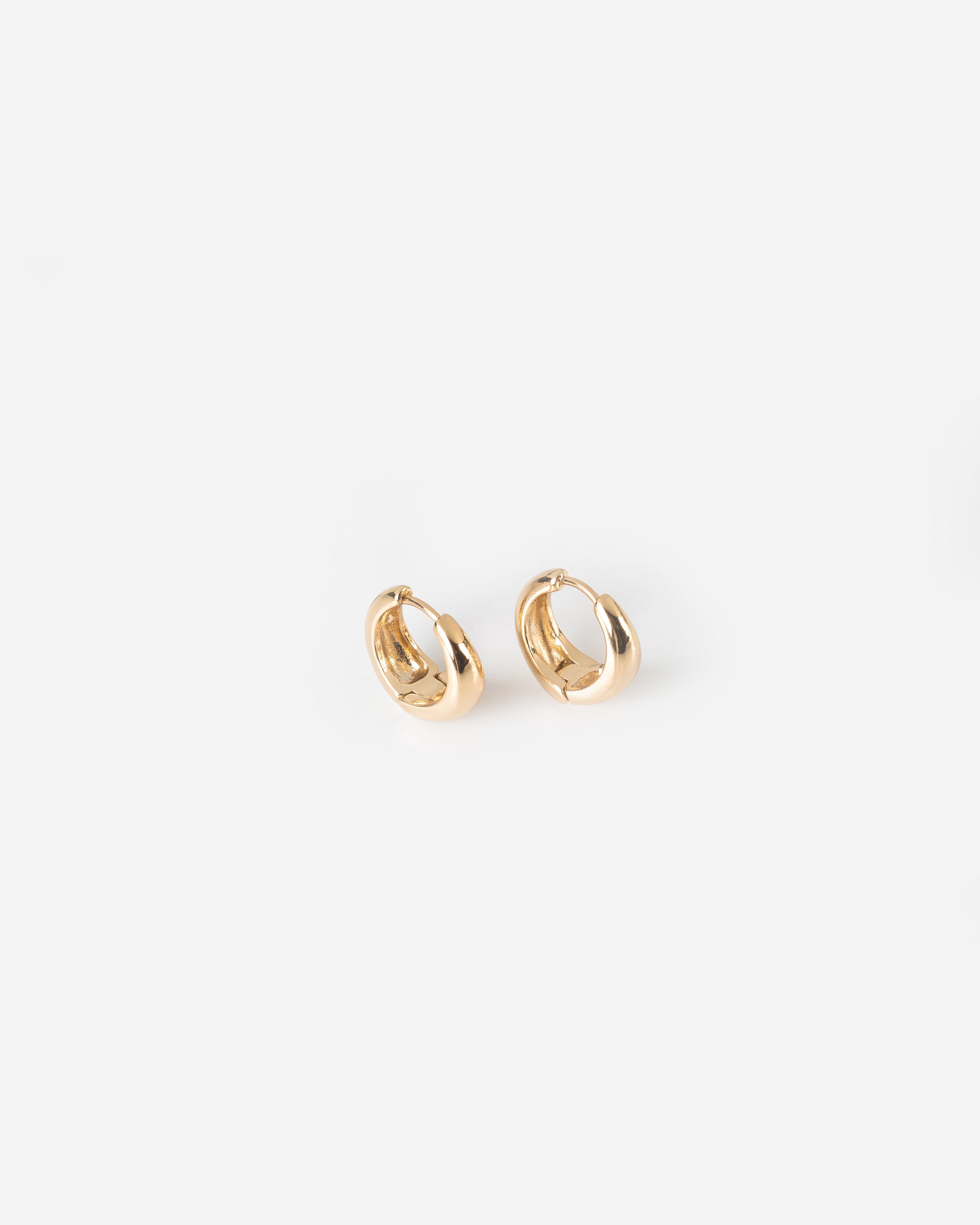 Women's Tapering Clip Hoop Earrings -  Gold