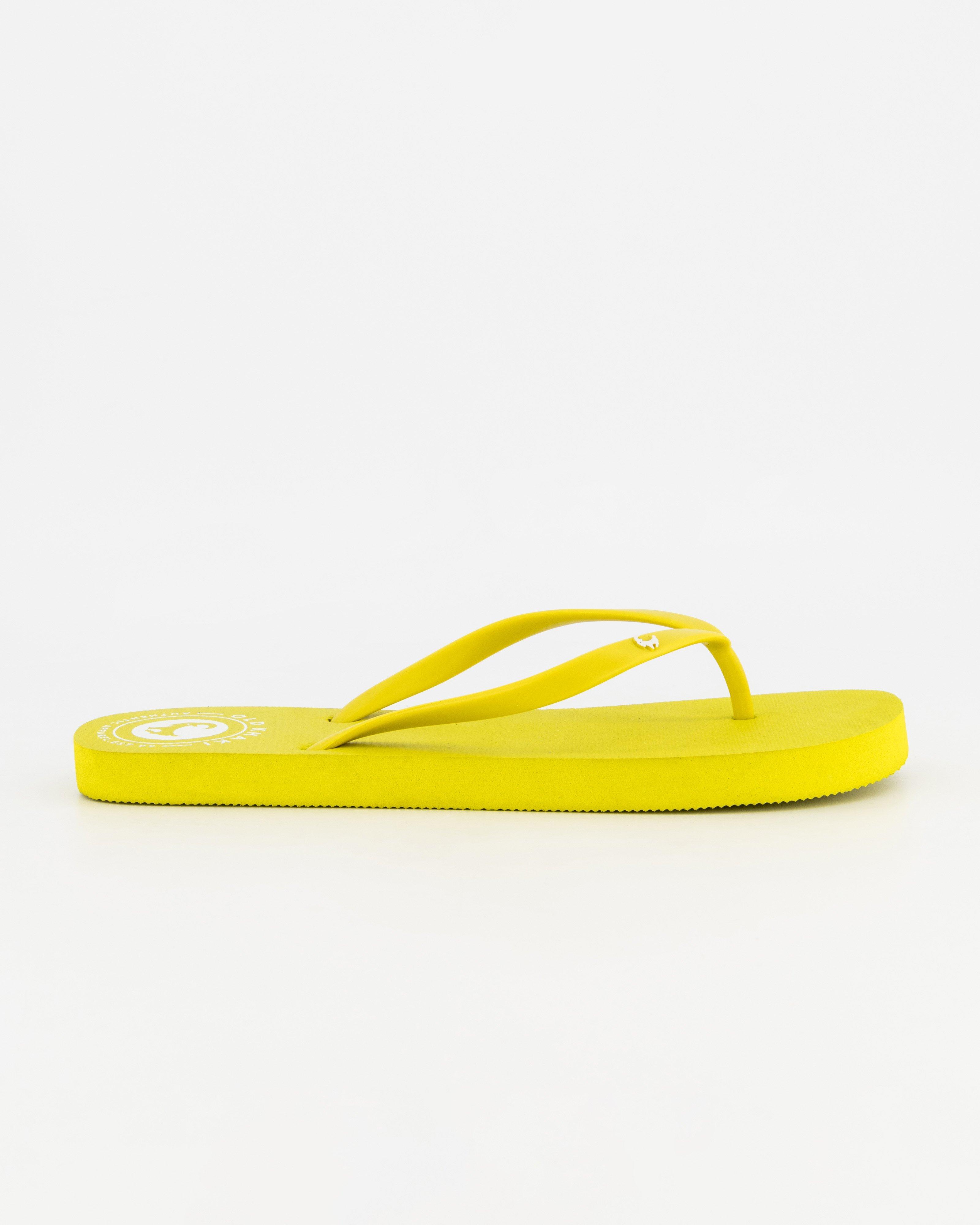 Old Khaki Women's Tide Plain Flip Flops -  Chartreuse