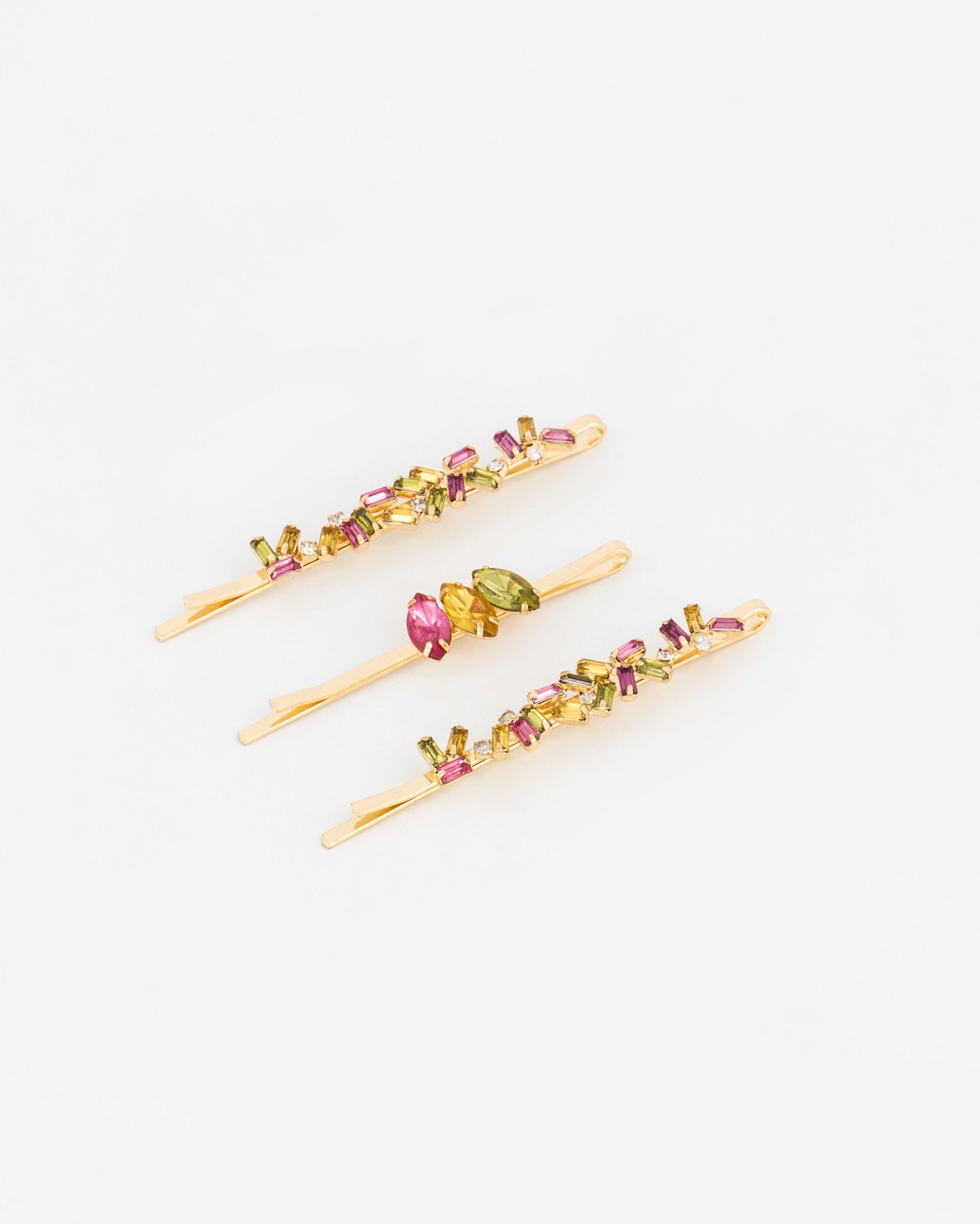 Jacque Jewel Encrusted Clips -  Assorted