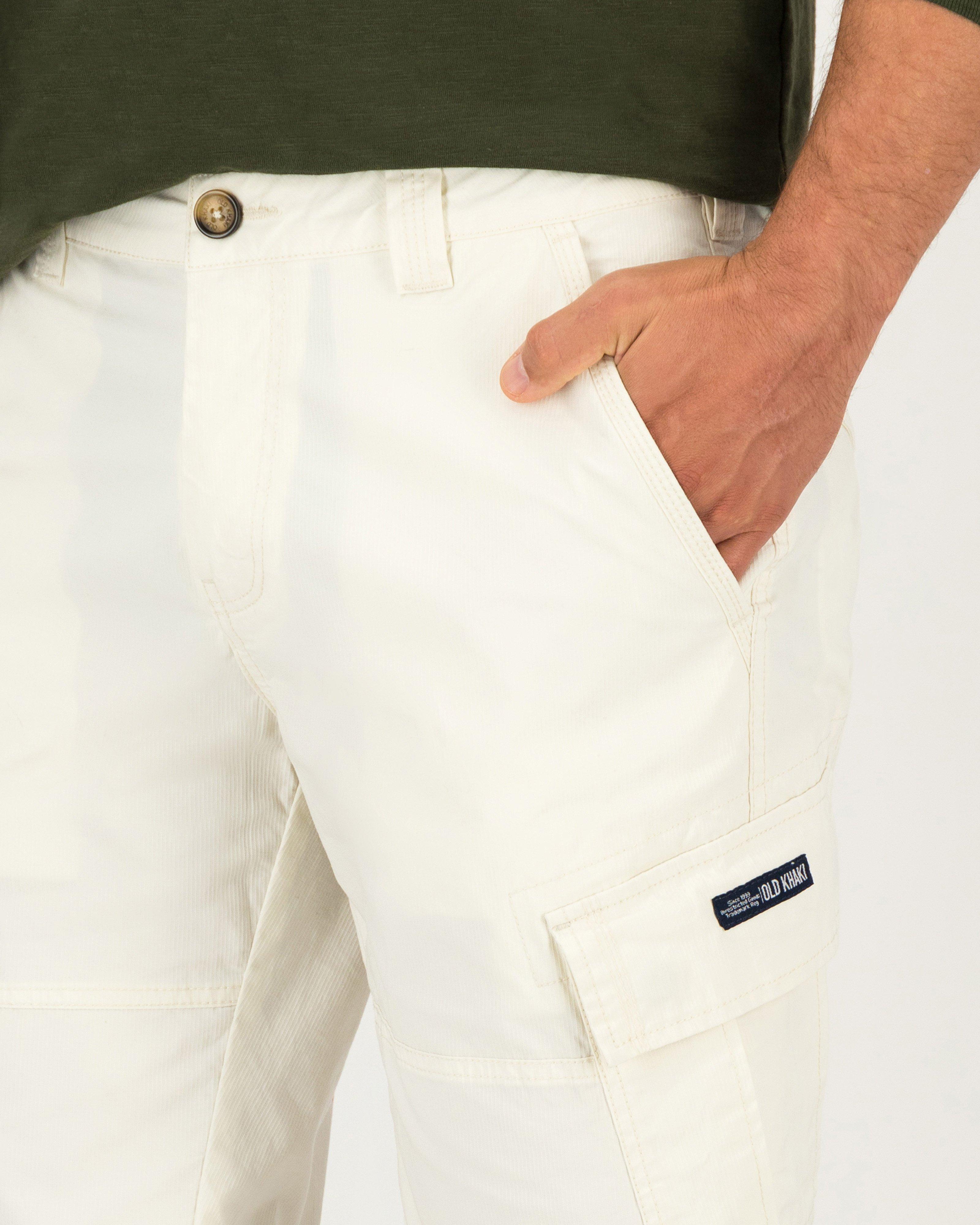 Men's Simba Cargo Shorts -  White