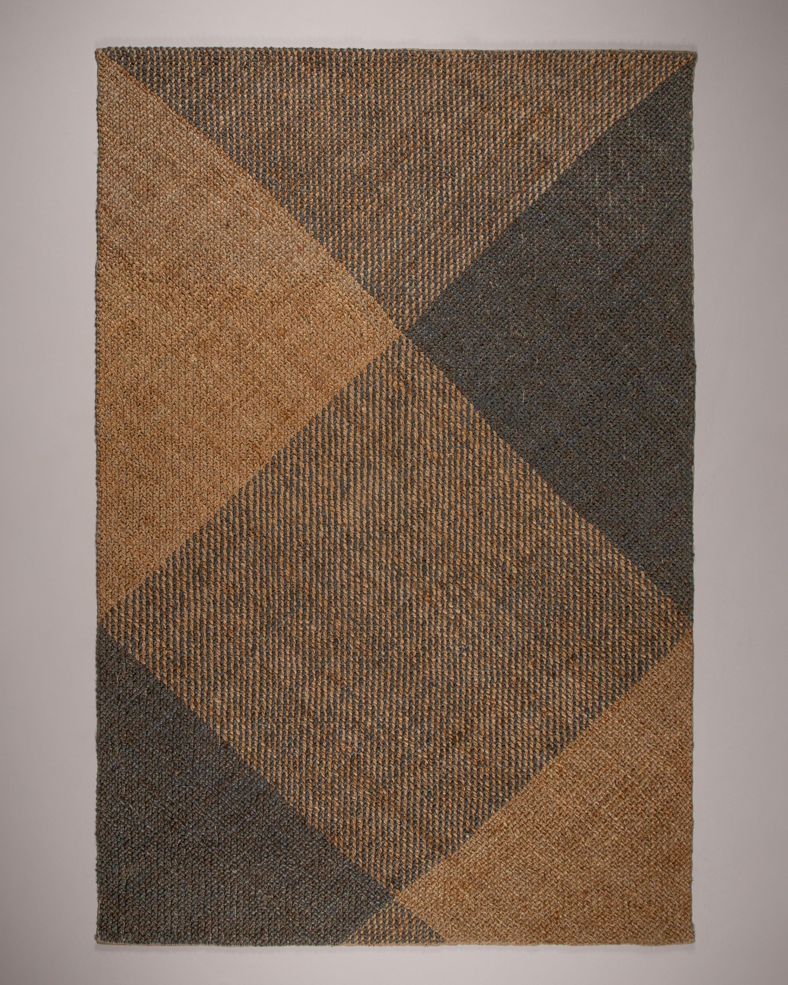 Diamond Jute Rug - 2m x 3m -  Blue