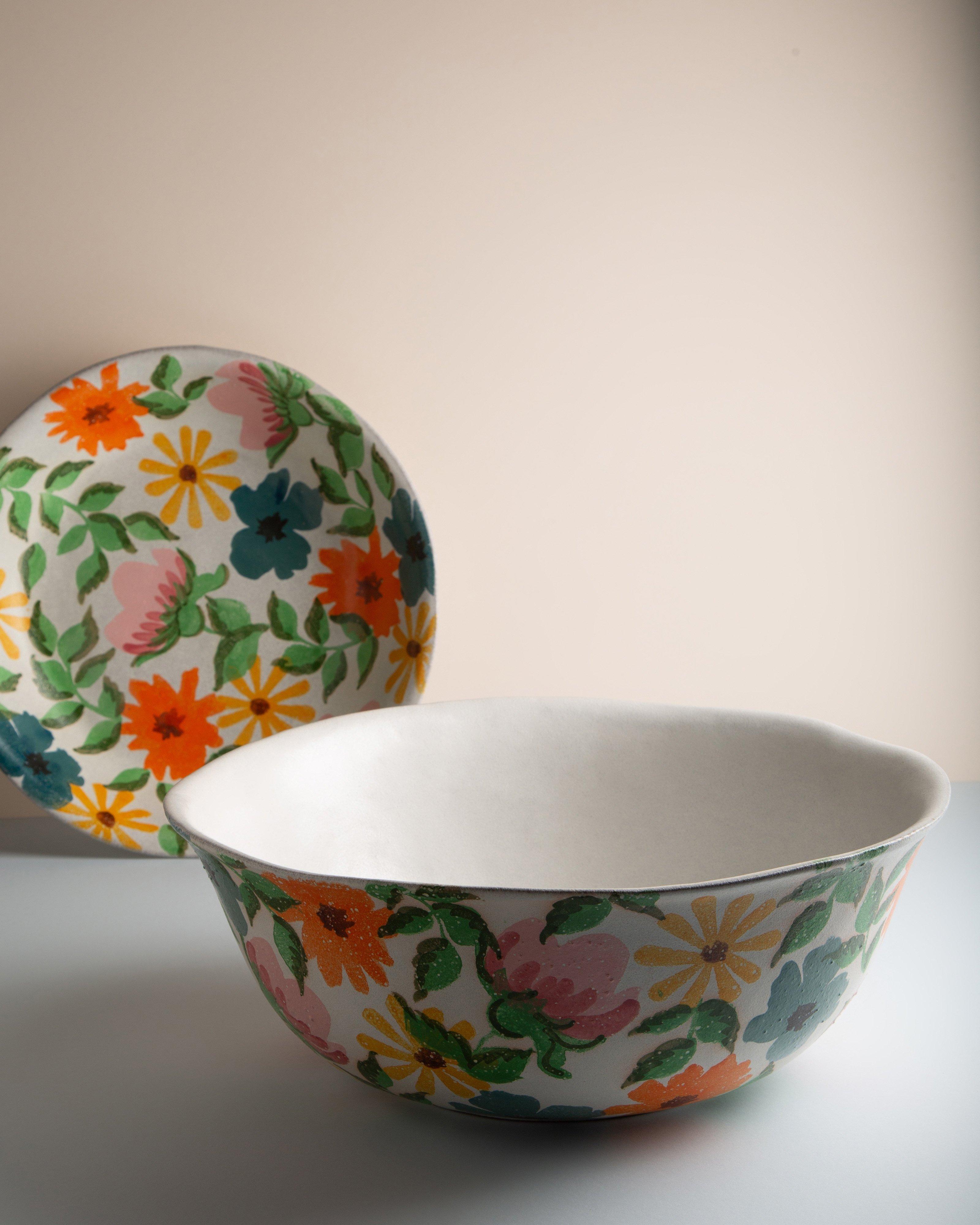 Floral Large Bowl -  Assorted