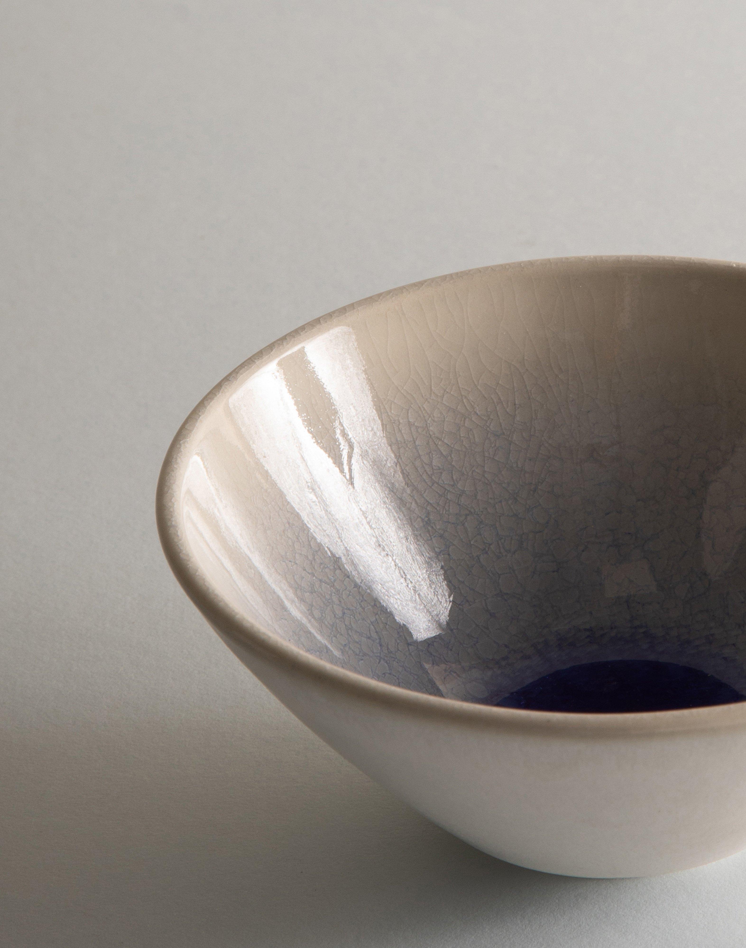 Crackle Tapas Bowl -  Mid Blue