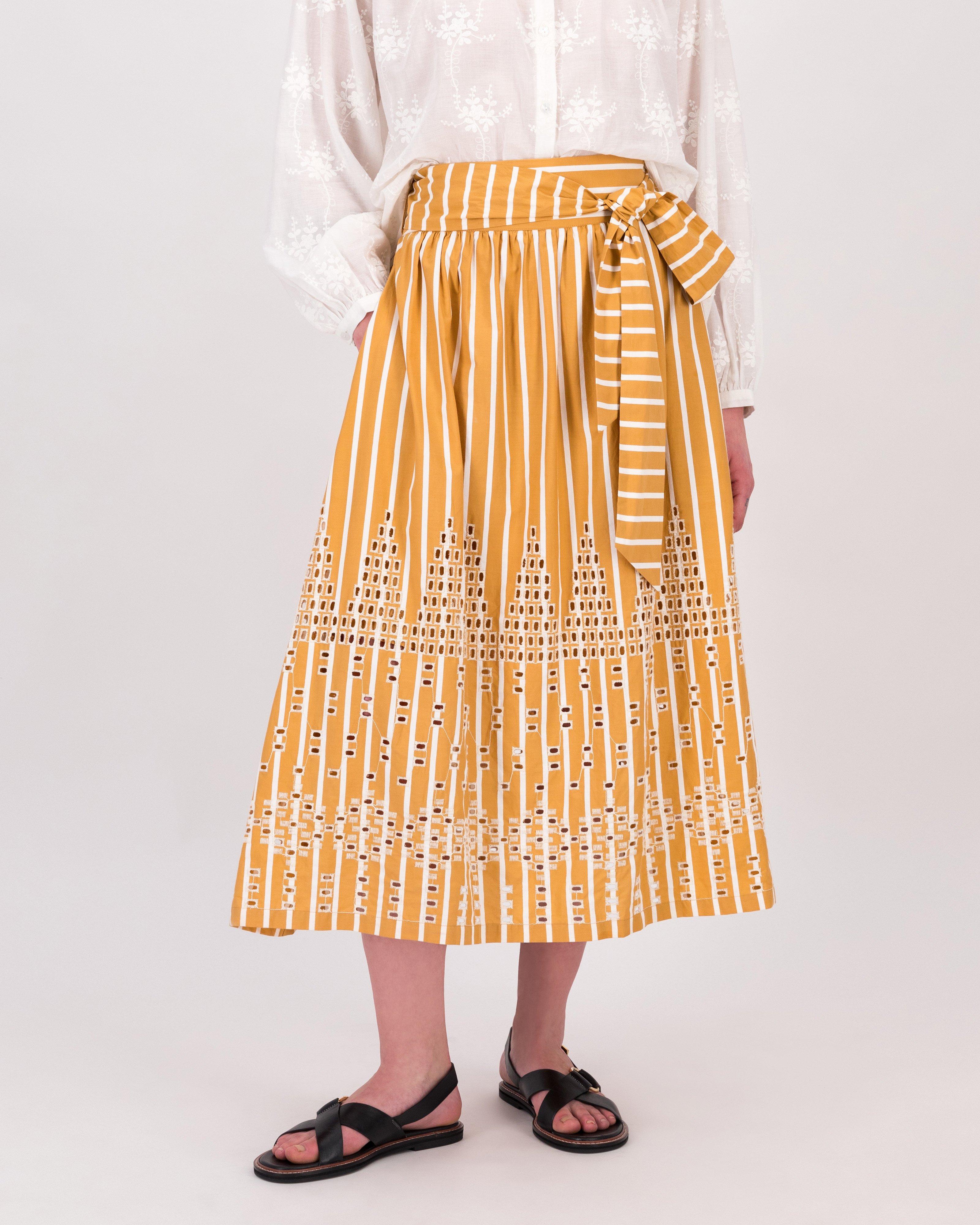 Azra Yarn-Dyed Skirt -  Ochre