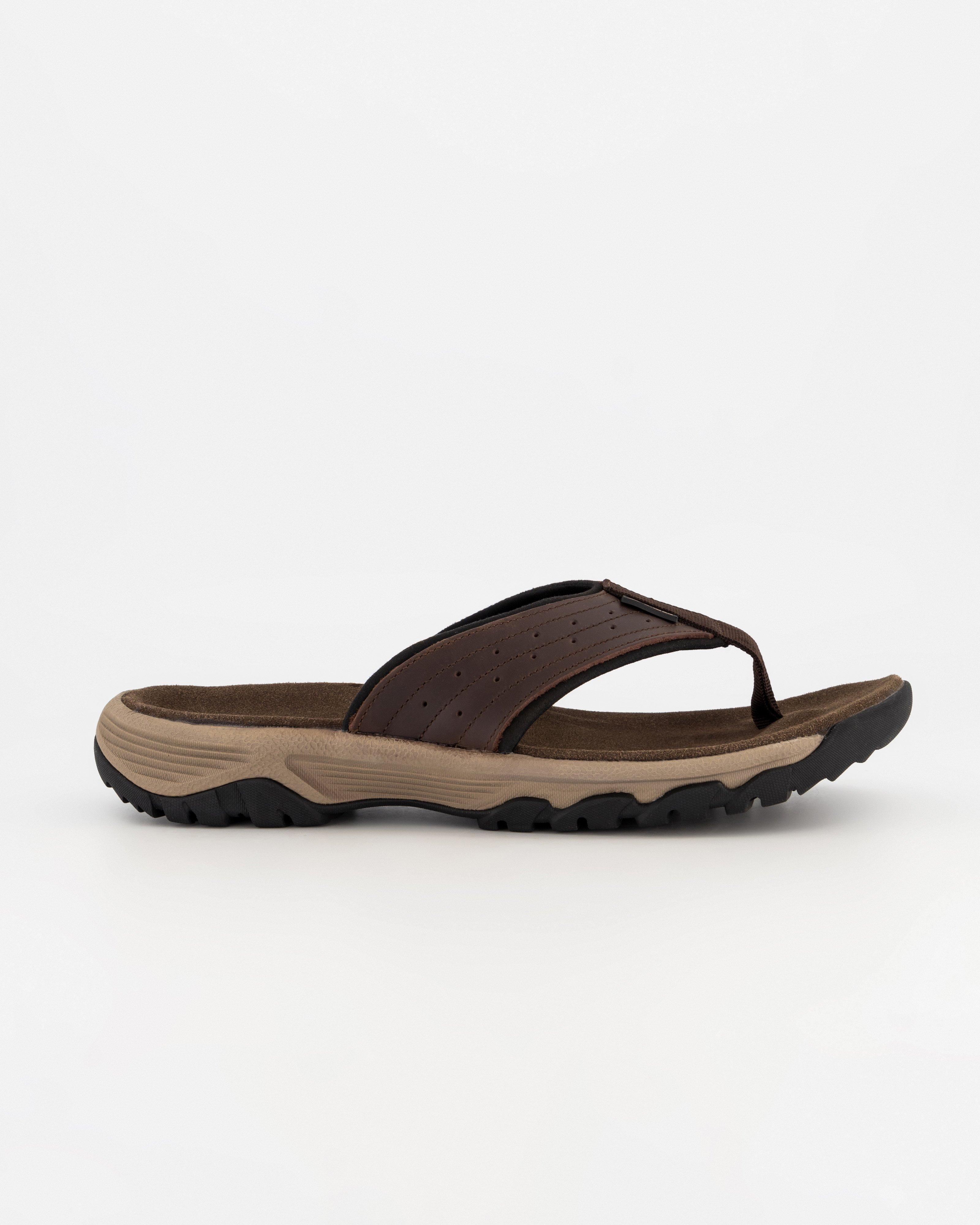 K-Way Elements Men’s Harvey Flip Flops -  Brown