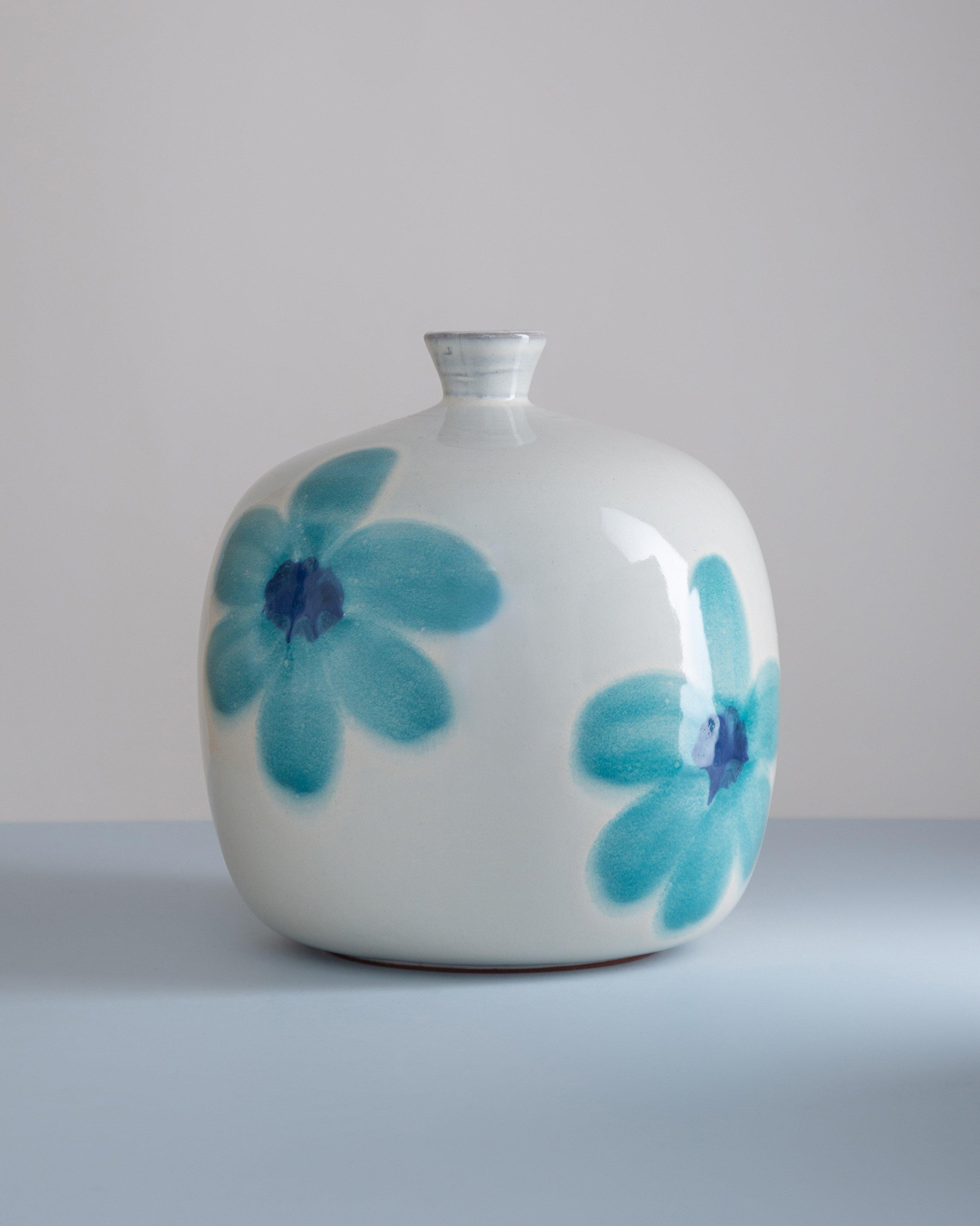 Flower Medium Vase -  Blue
