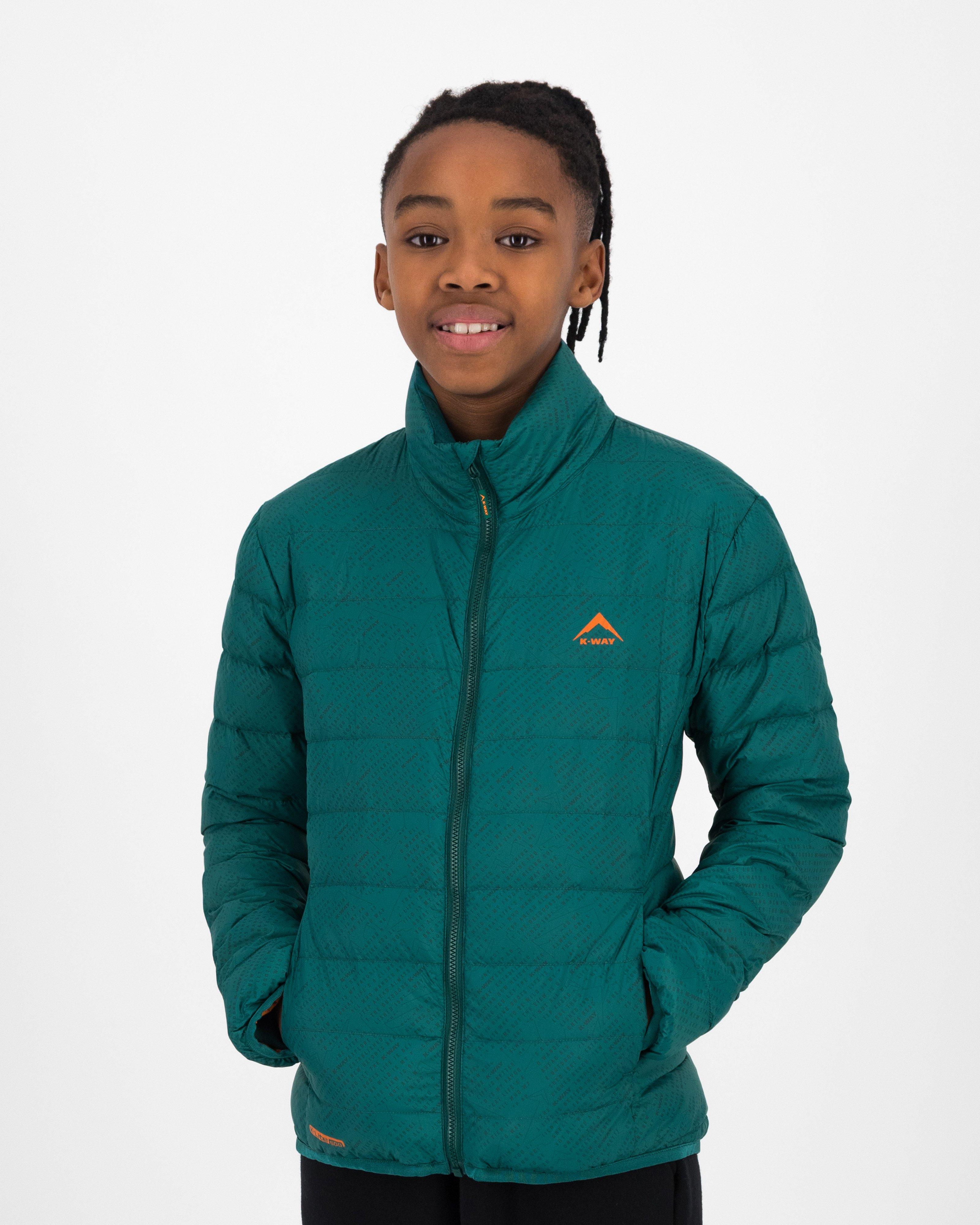 K-Way Youth Printed K-Lite Down Puffer Jacket -  Navy