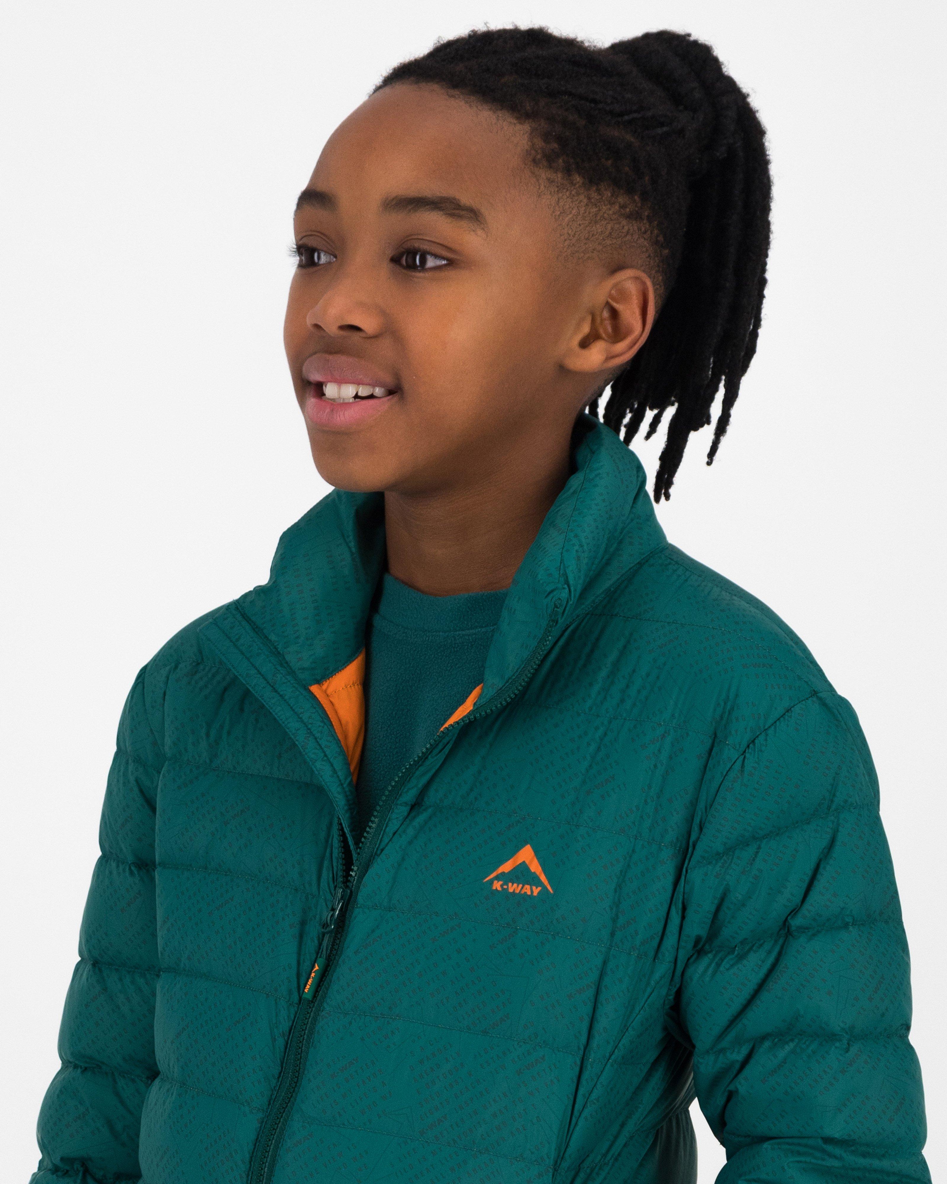 K-Way Youth Printed K-Lite Down Puffer Jacket -  Navy