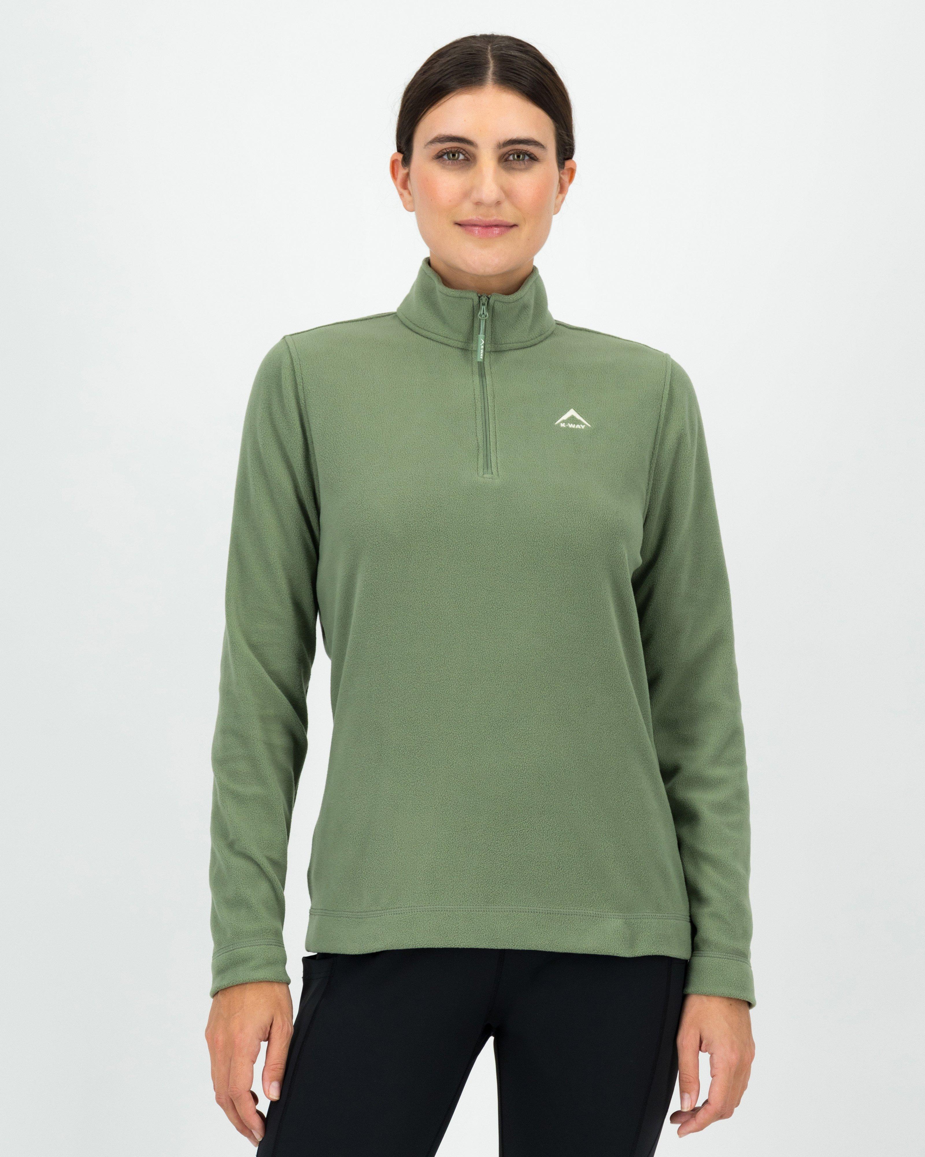 K-Way ECO Women’s Viola ¼ Zip Fleece Top  -  Sage