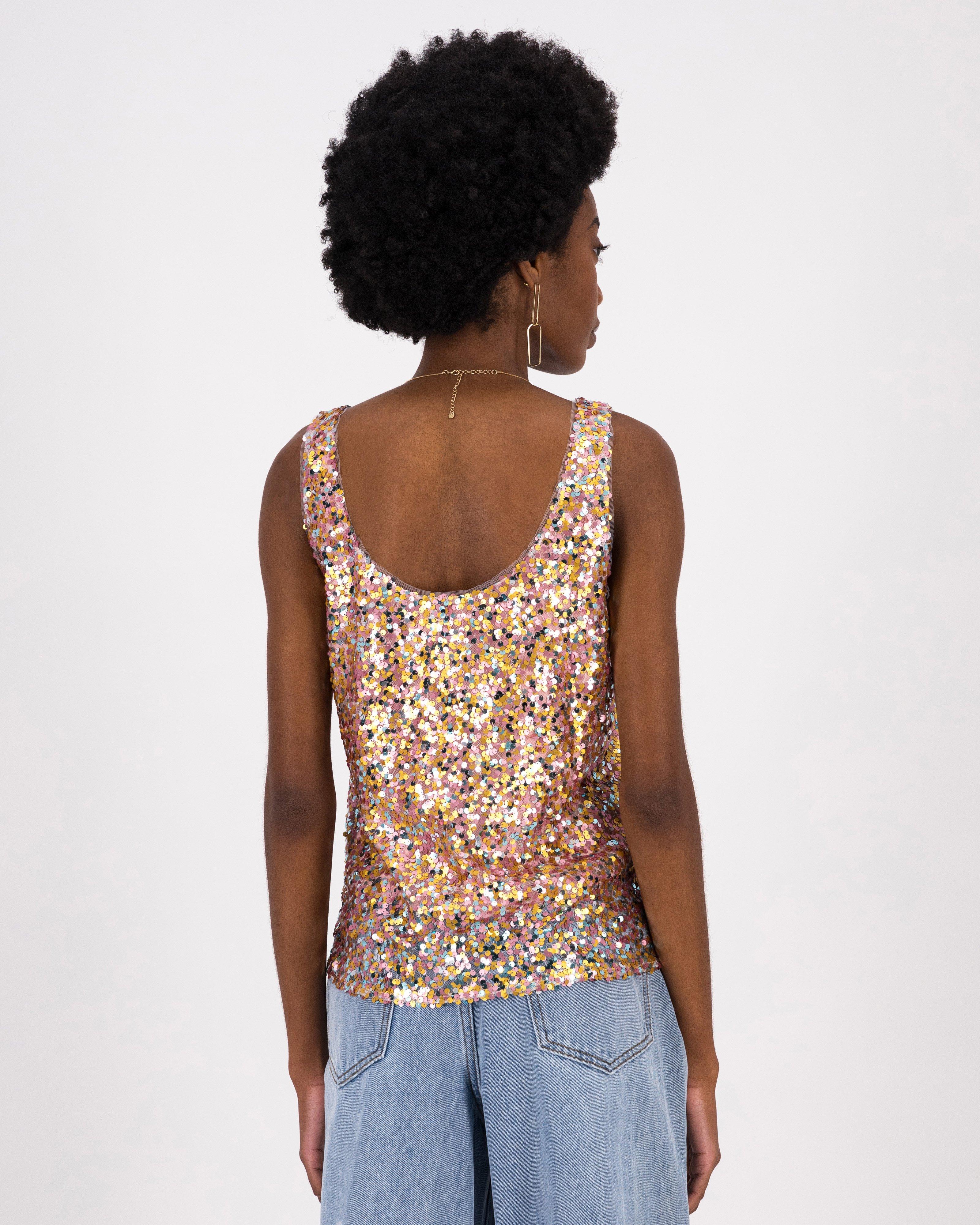 Harri Sequins Cami -  Gold