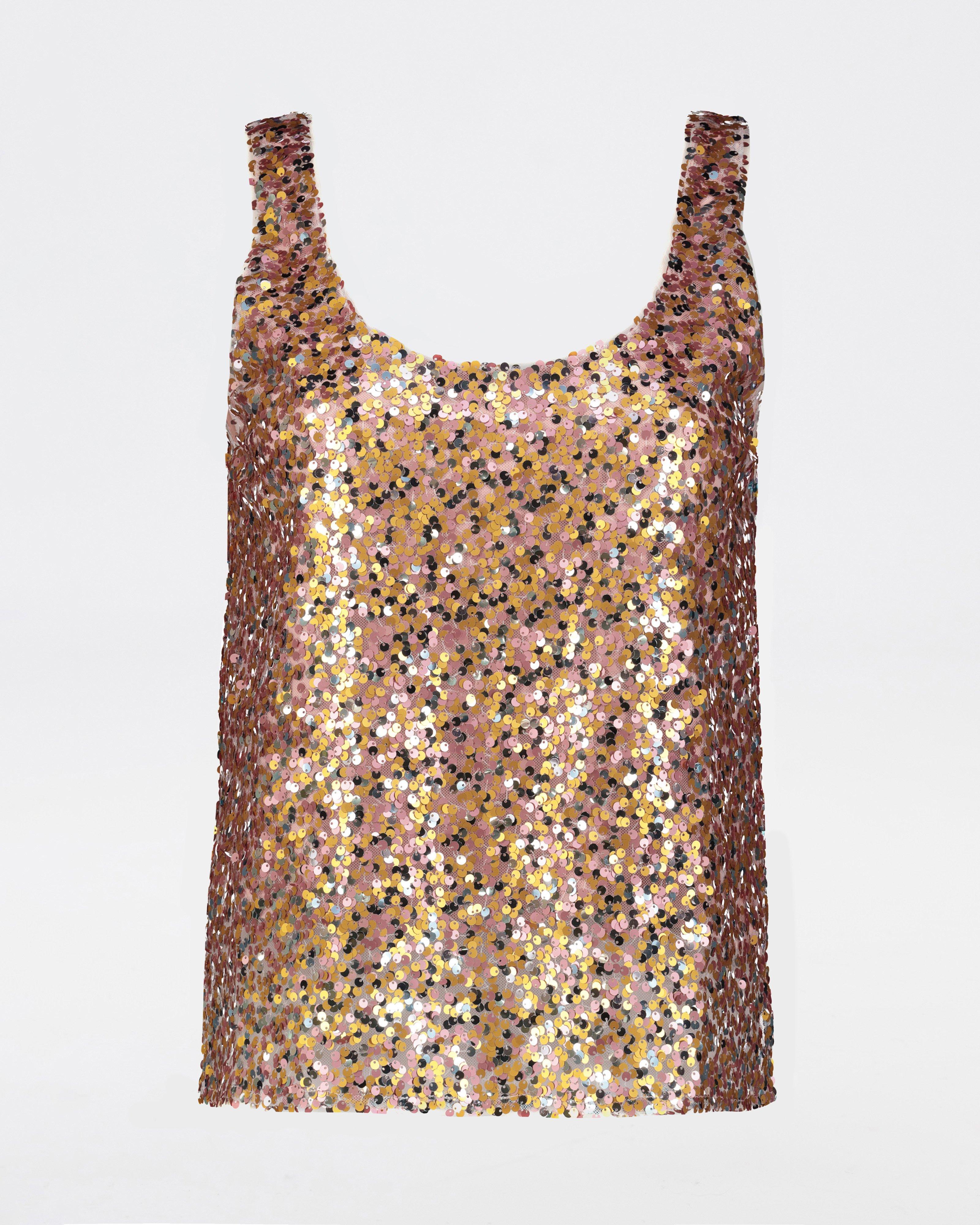 Harri Sequins Cami -  Gold