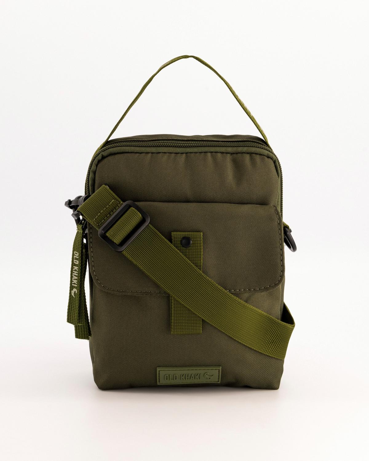 Maxim Nylon Cross-Body Bag -  Olive