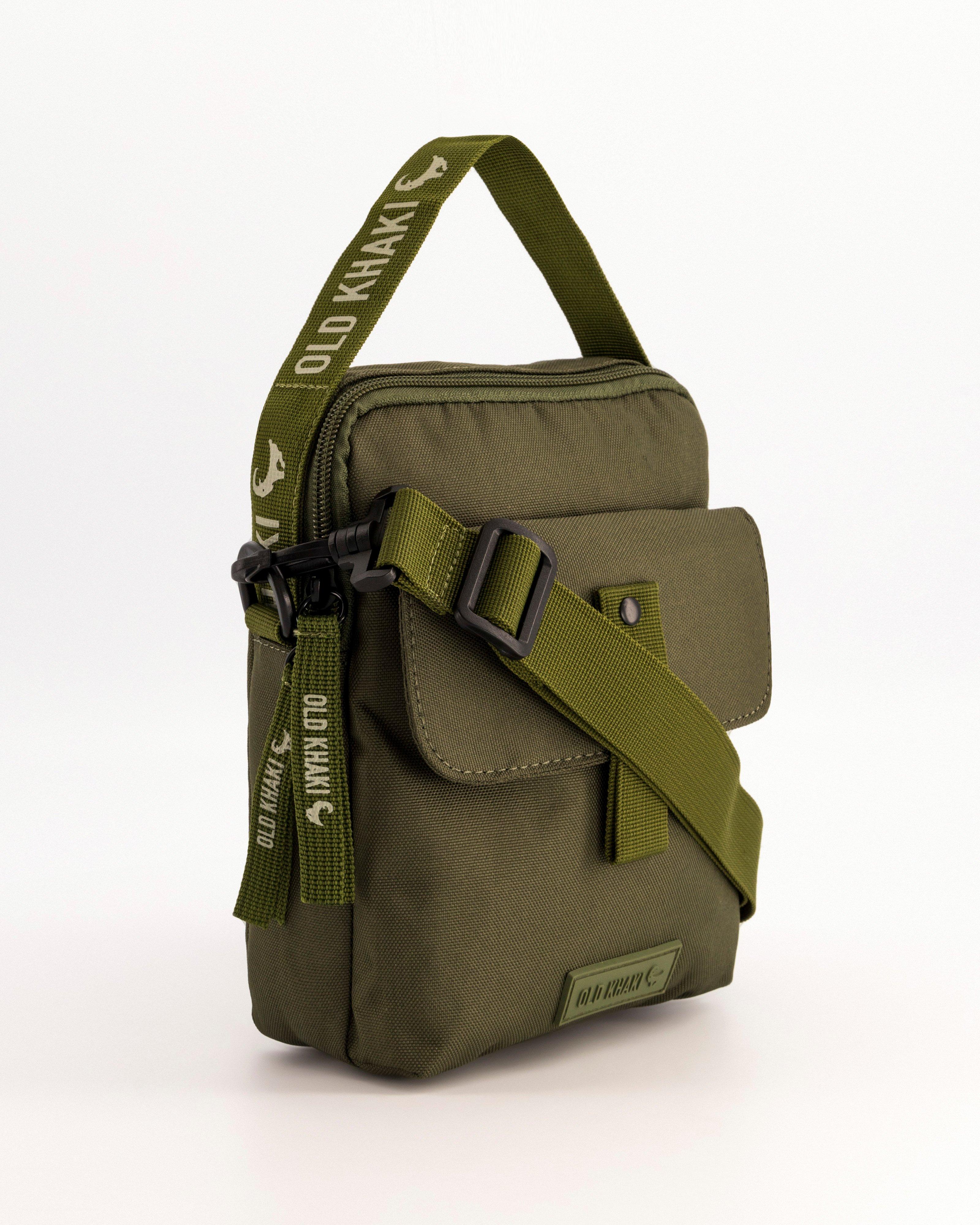 Masaki Matsushima Homme khaki-ish grey nylon cross-body bag