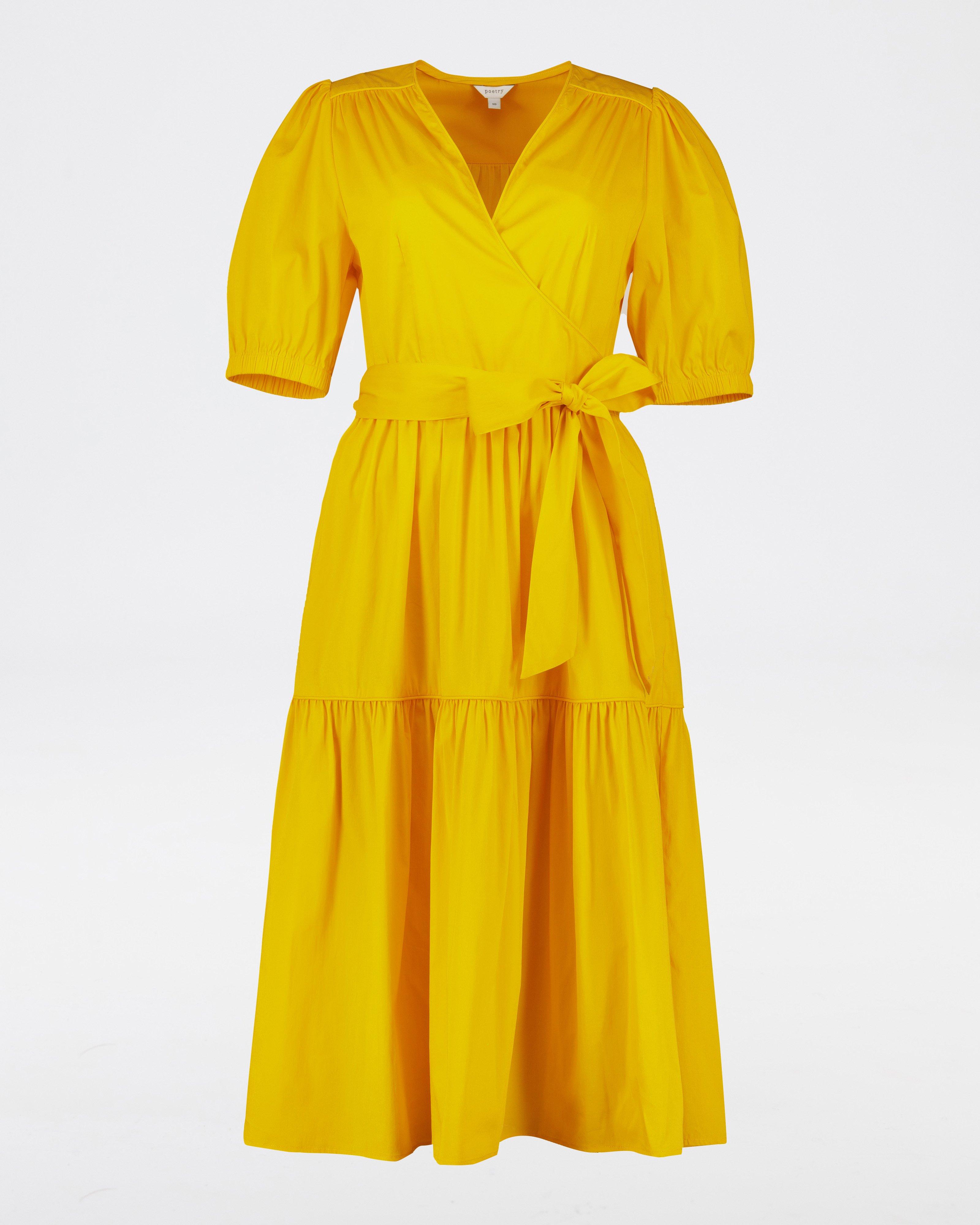 Tessa Wrap Dress -  Yellow