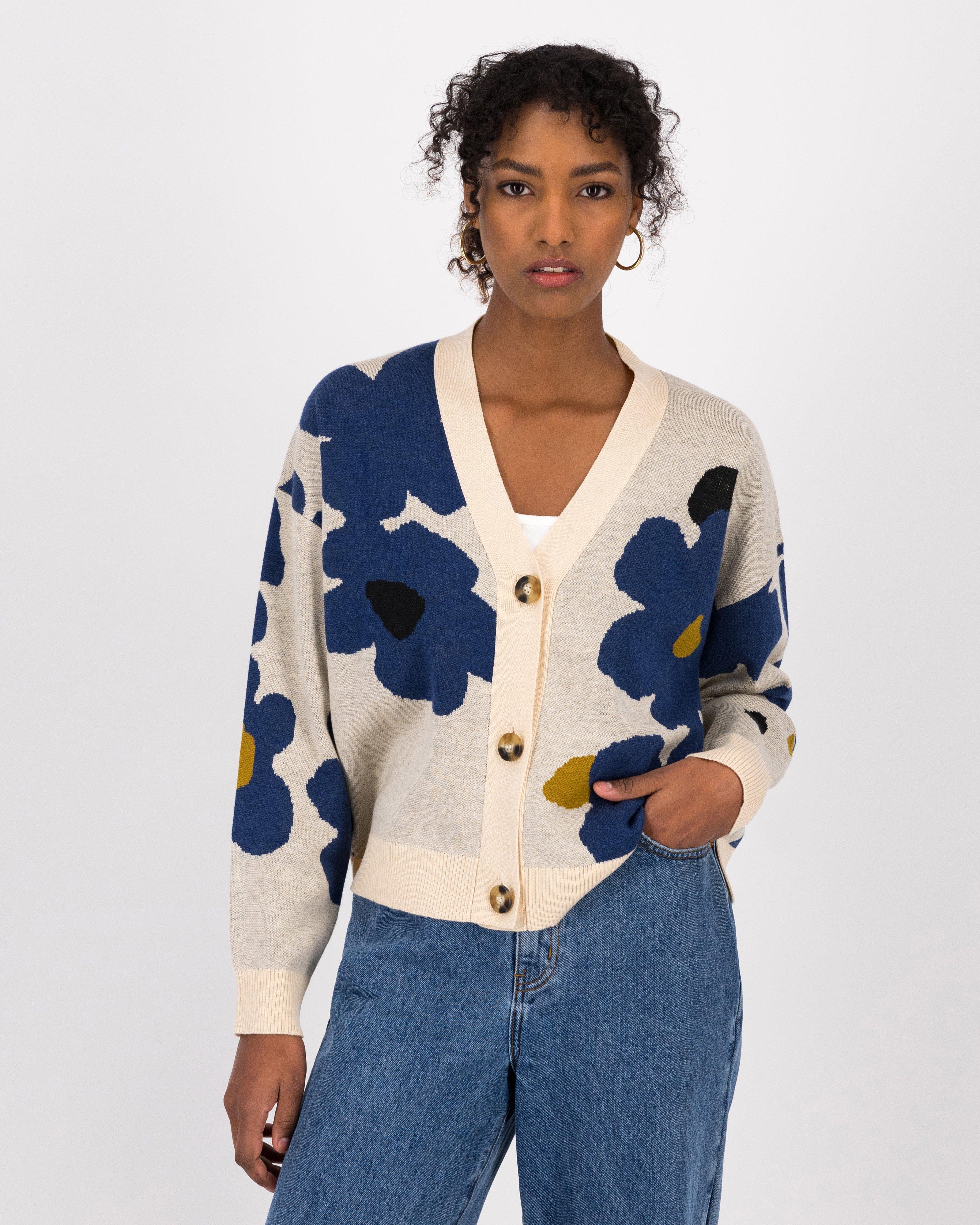 Iva Abstract Printed Cardigan Poetry Clothing Store