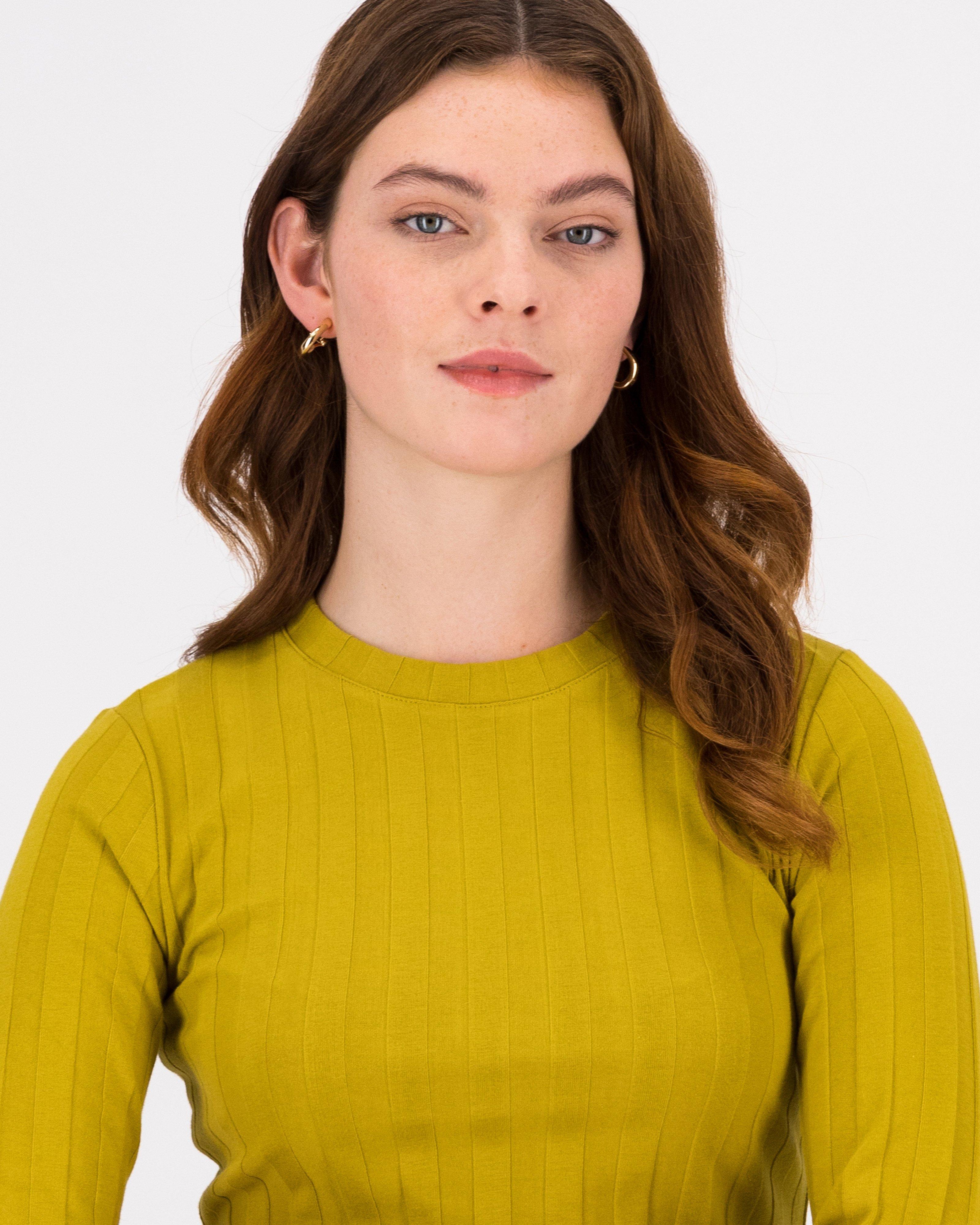 Remy Self Stripe Top -  Yellow