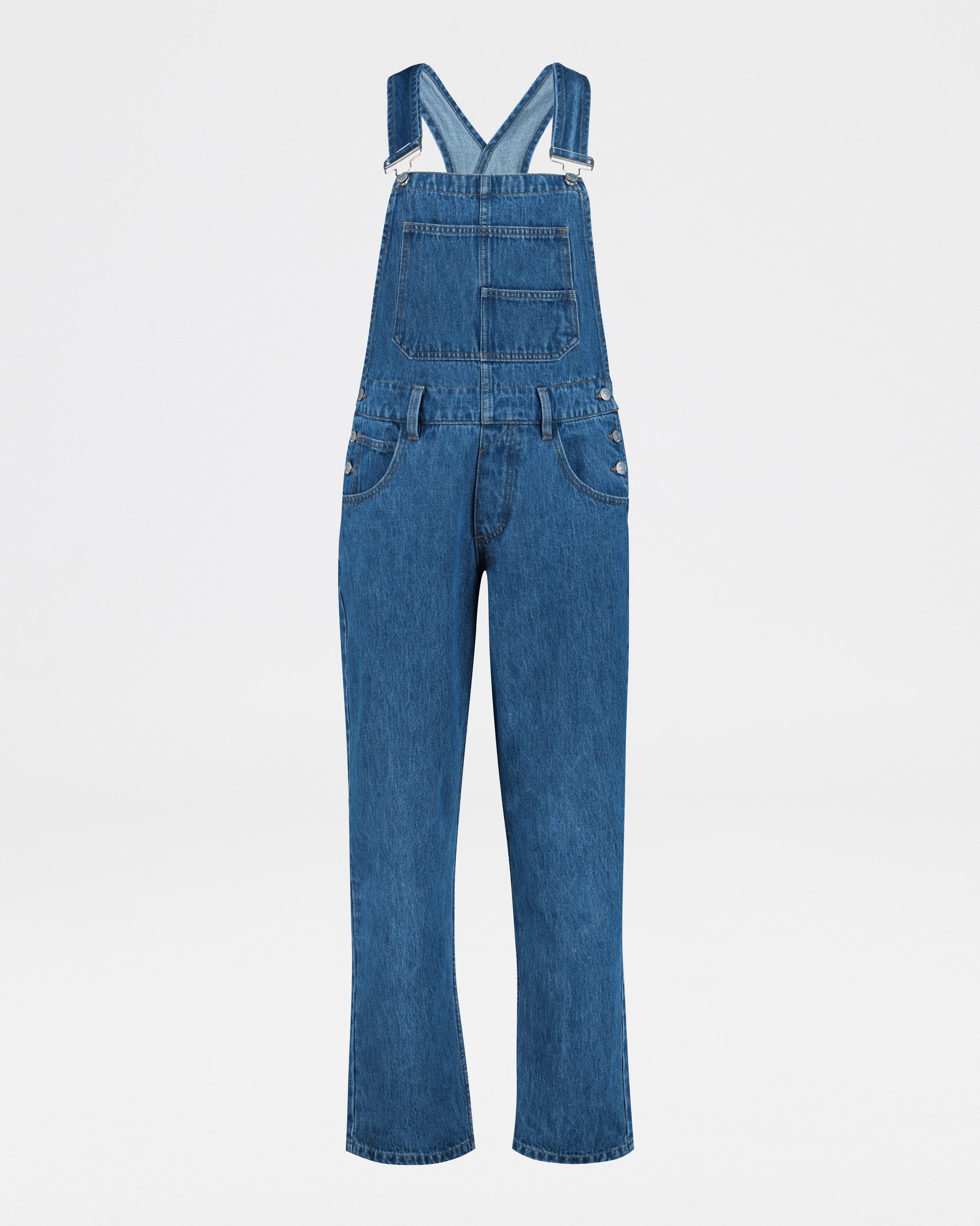 Women's Anais Denim Dungaree -  Mid Blue