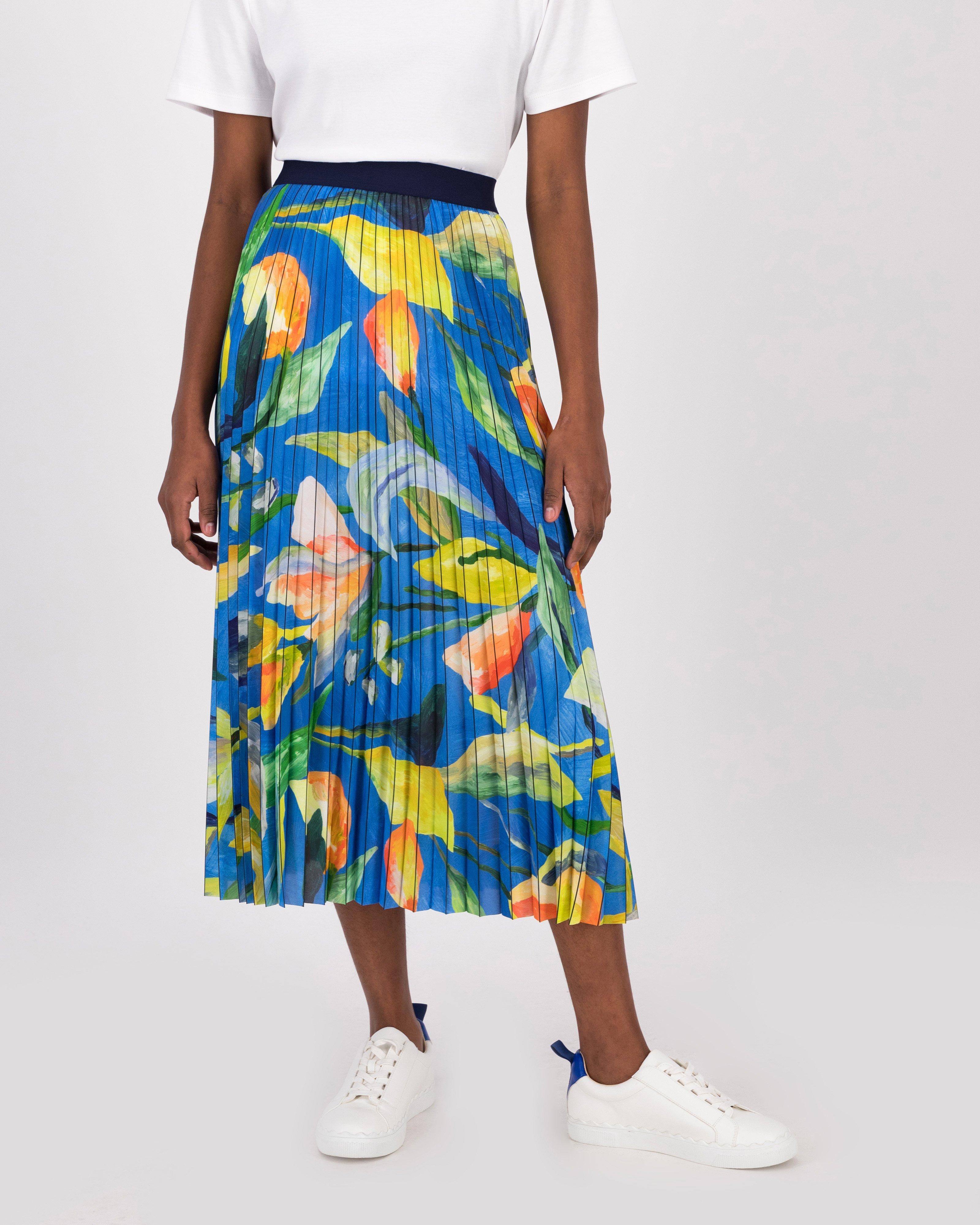Donna Floral Pleated Skirt -  Assorted