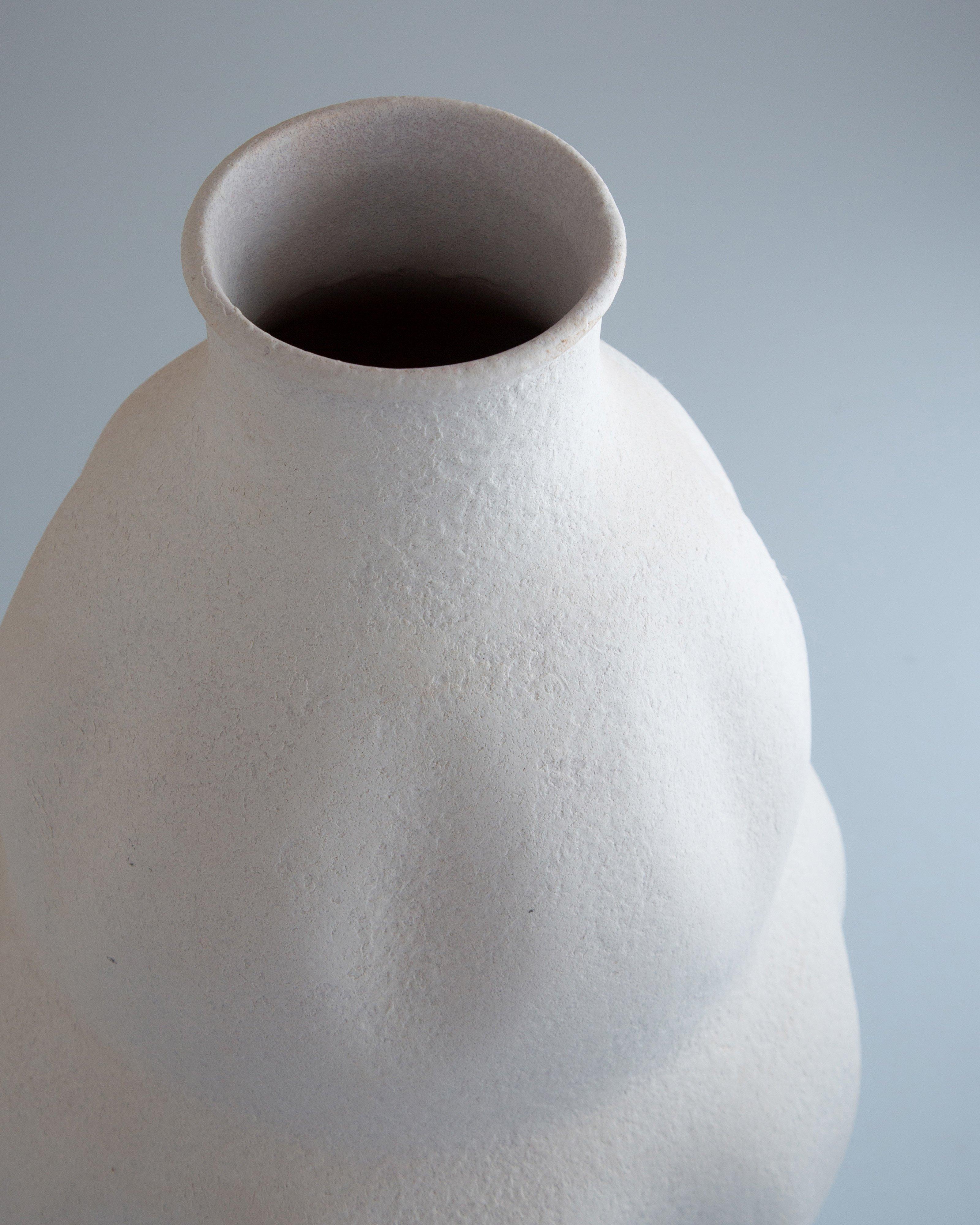 Garlic Tall Vase -  White