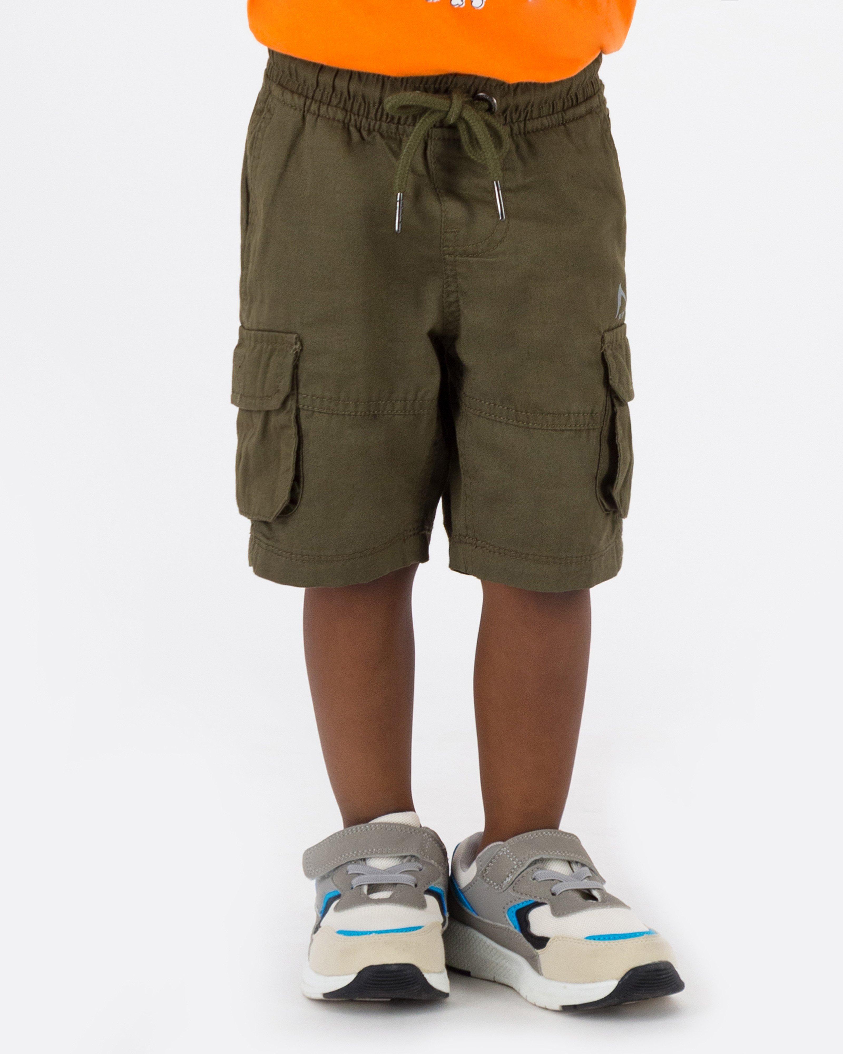 K-Way Kids Boys’ Tech Cargo Shorts -  Olive