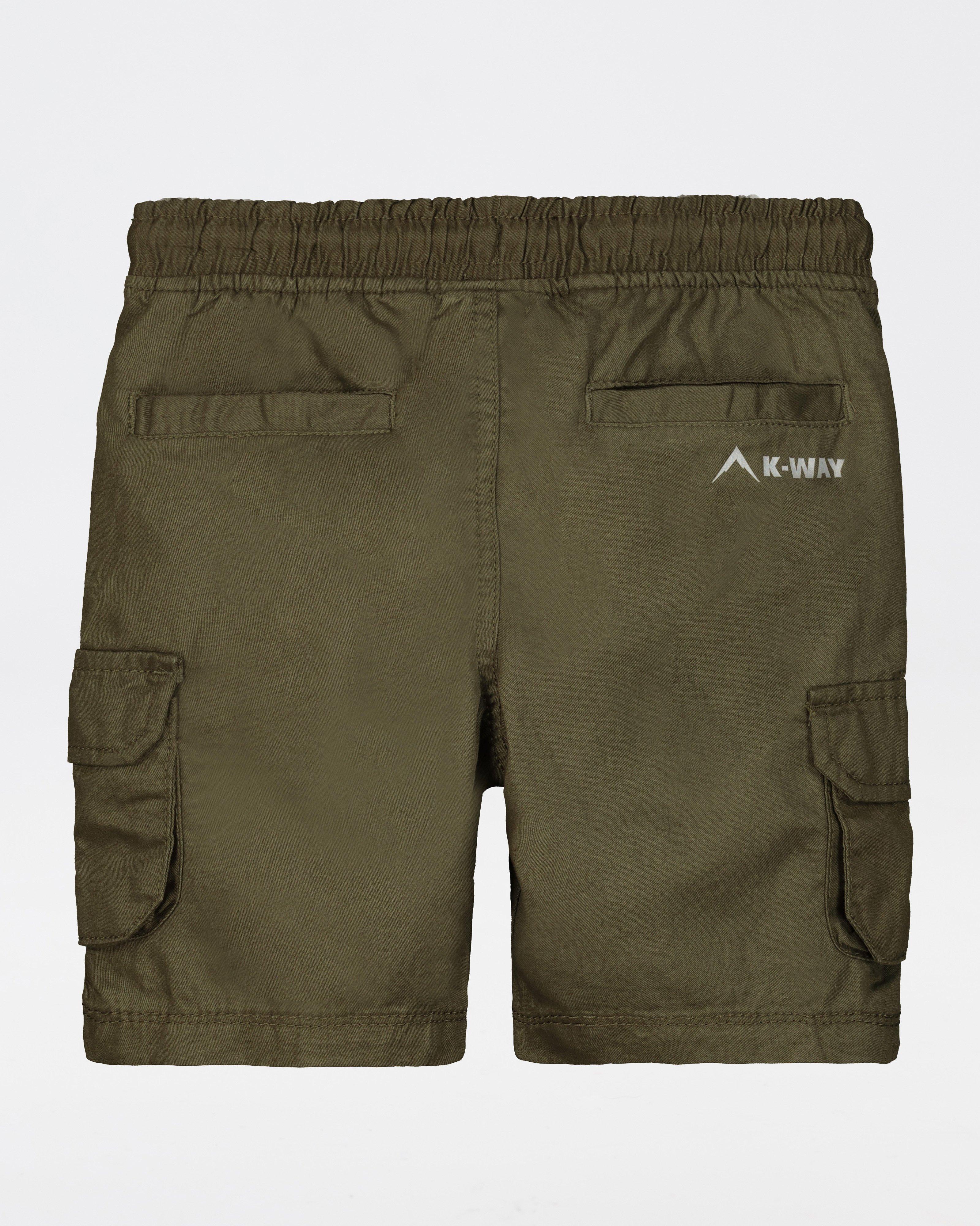 K-Way Kids Boys’ Tech Cargo Shorts -  Olive