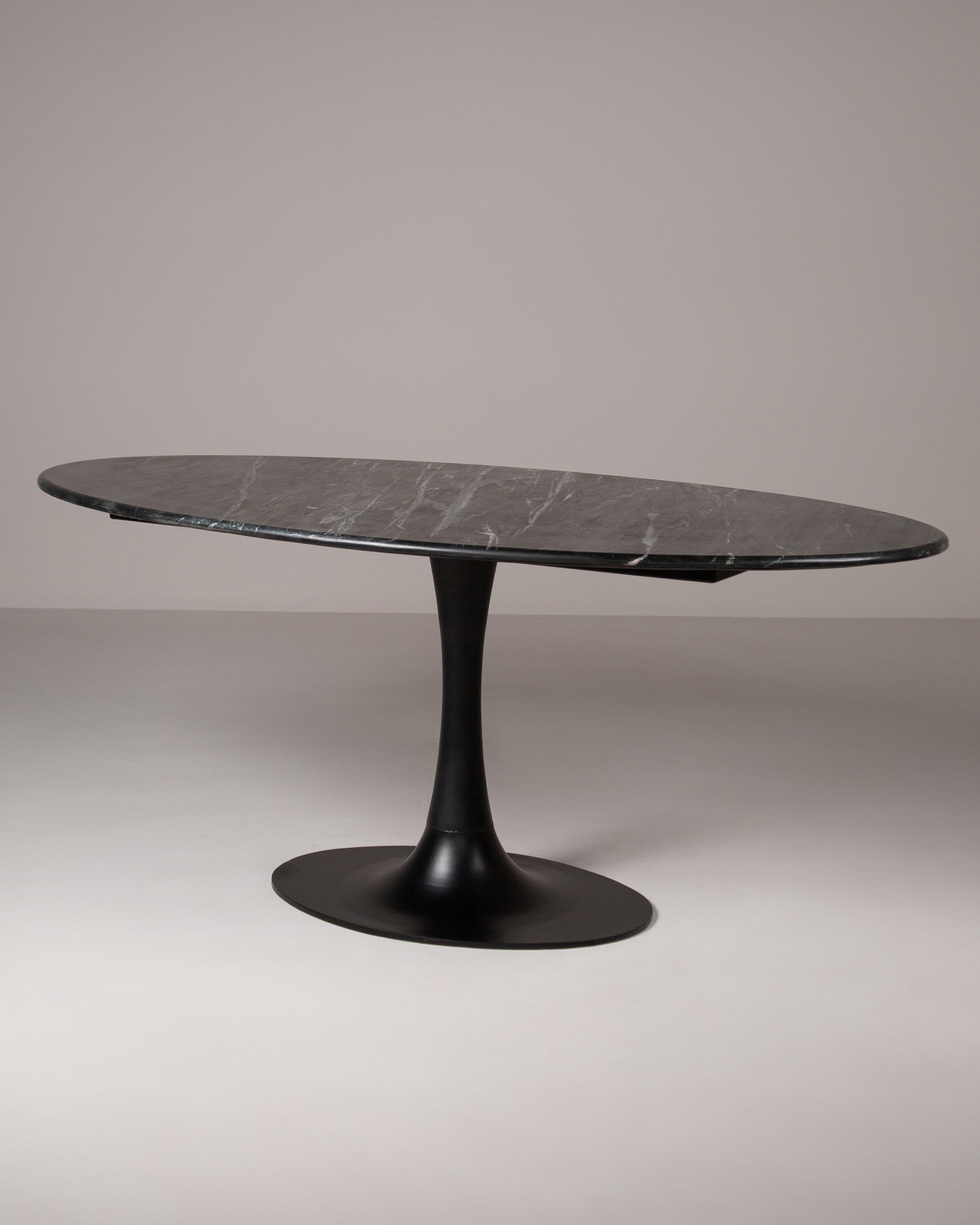 Seeta Oval Dining Table -  Black