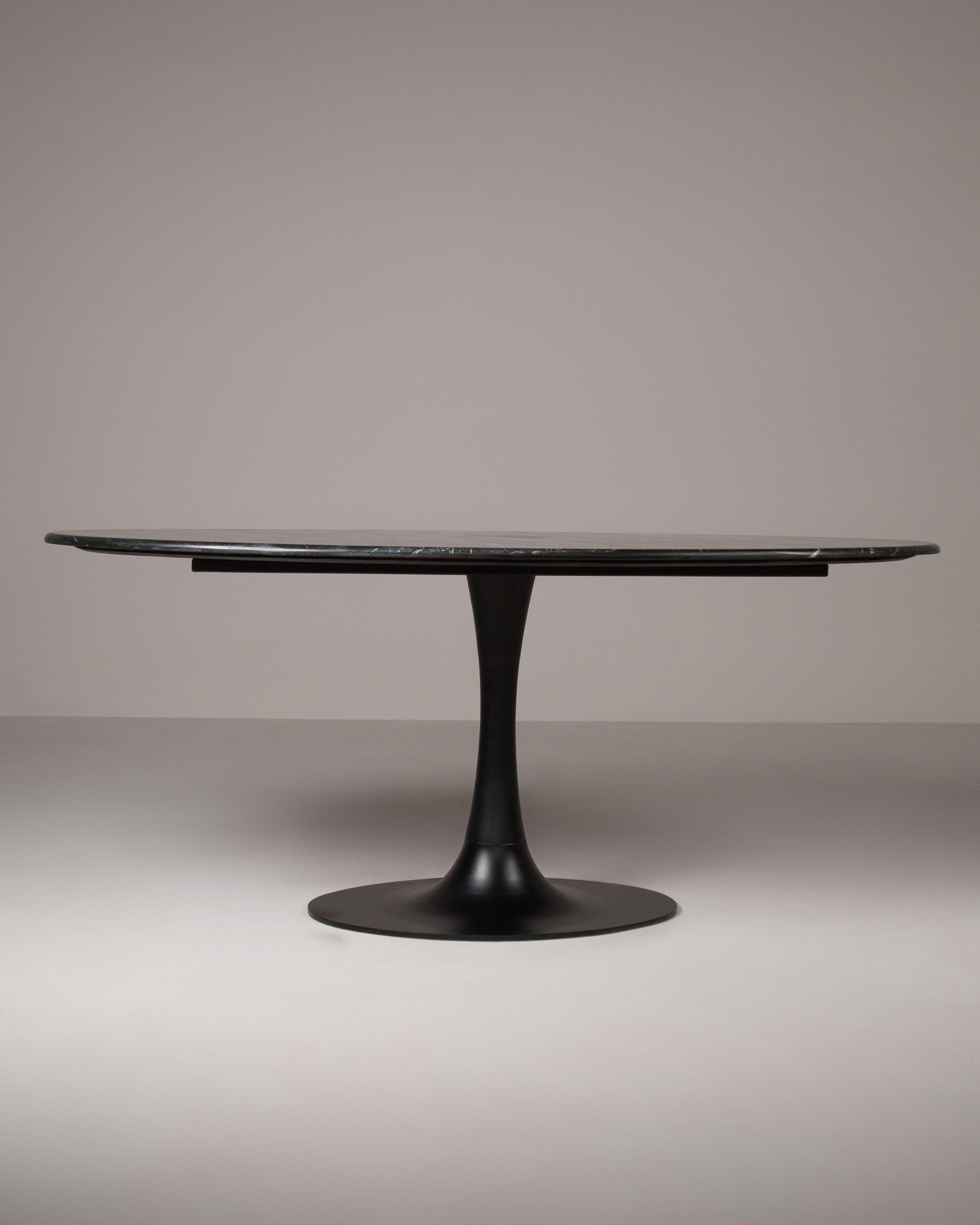 Seeta Oval Dining Table -  Black