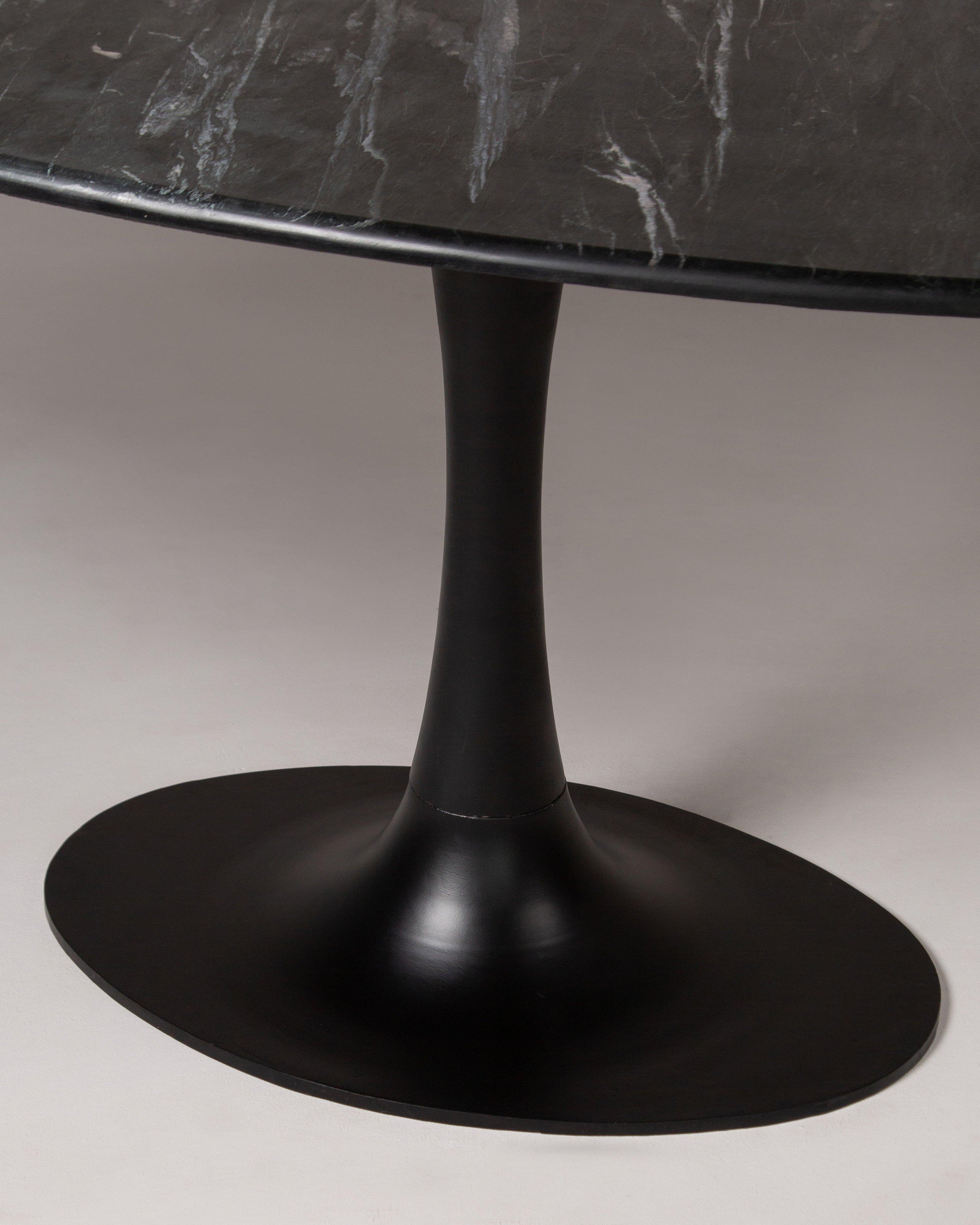 Seeta Oval Dining Table -  Black