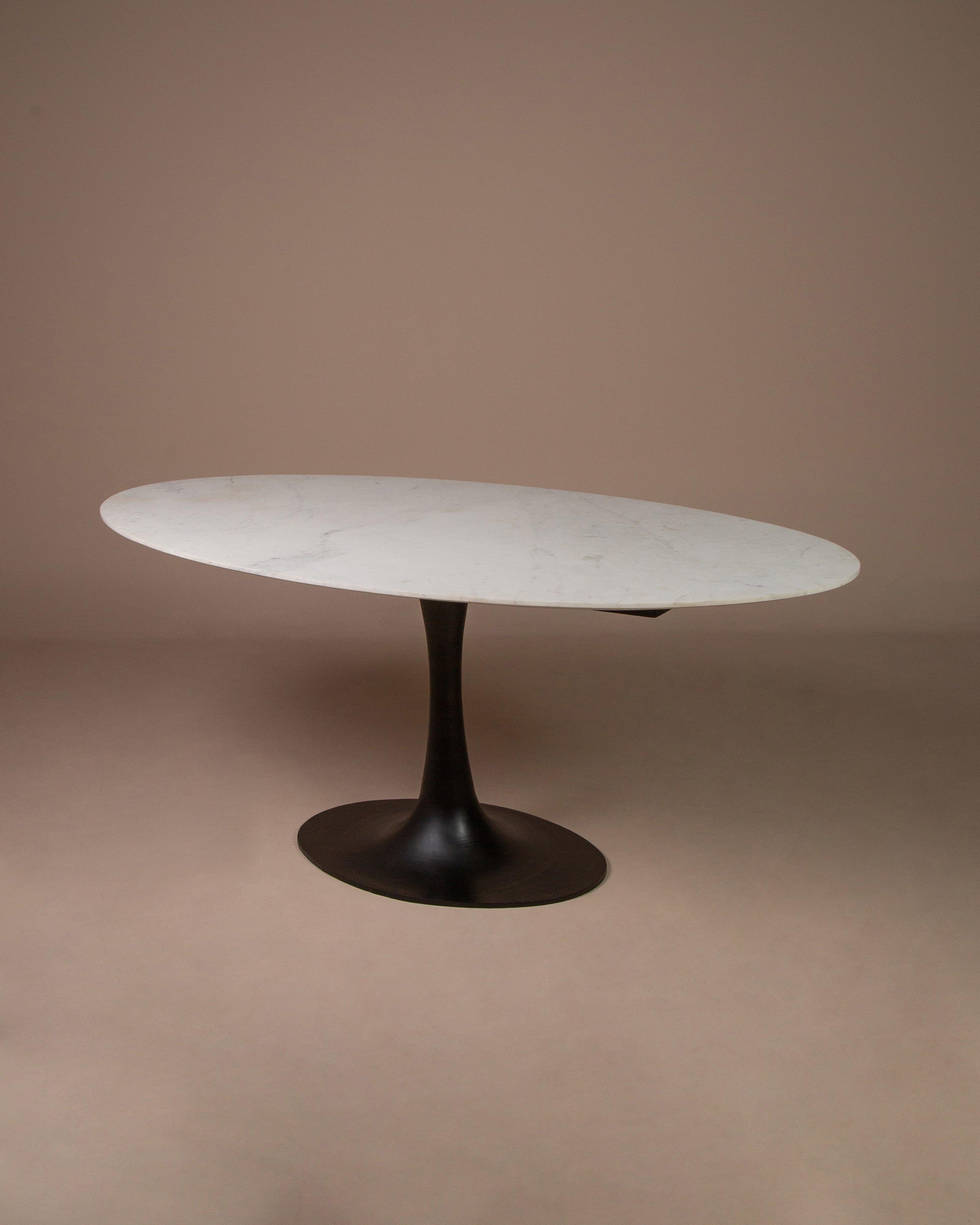 Seeta Oval Dining Table -  White