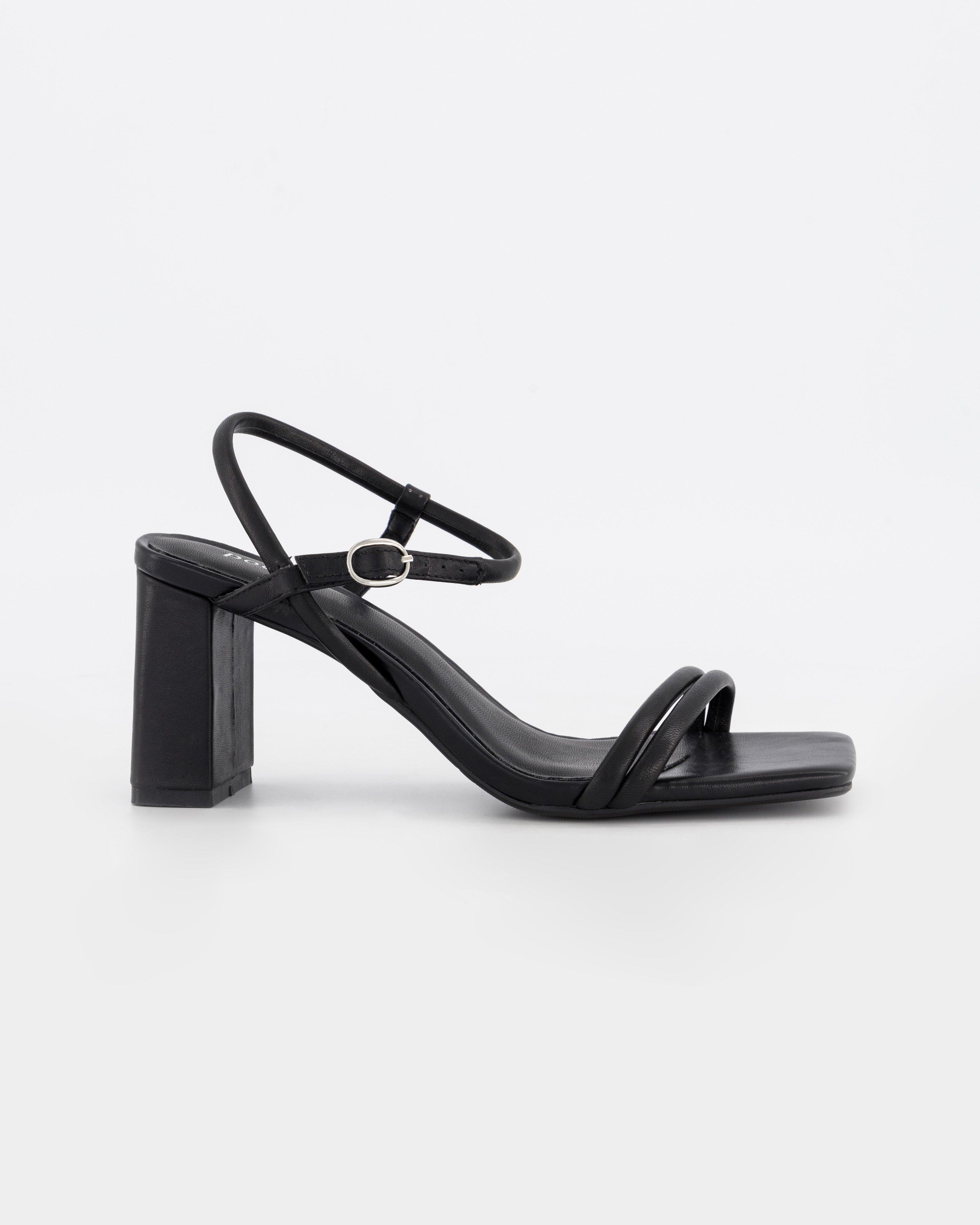 Dark grey block hot sale heel sandals