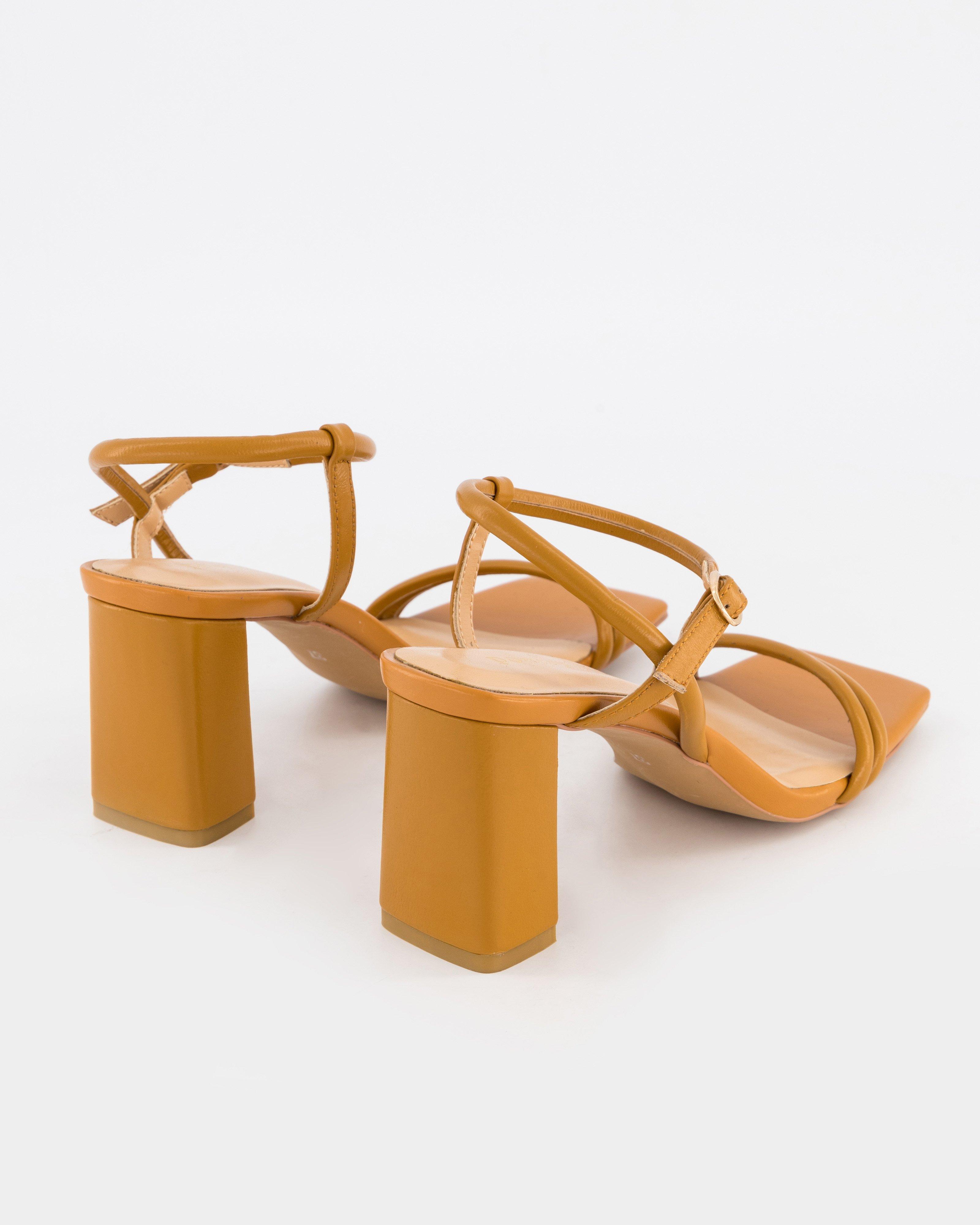 Riley Block Heel Sandal -  Tan