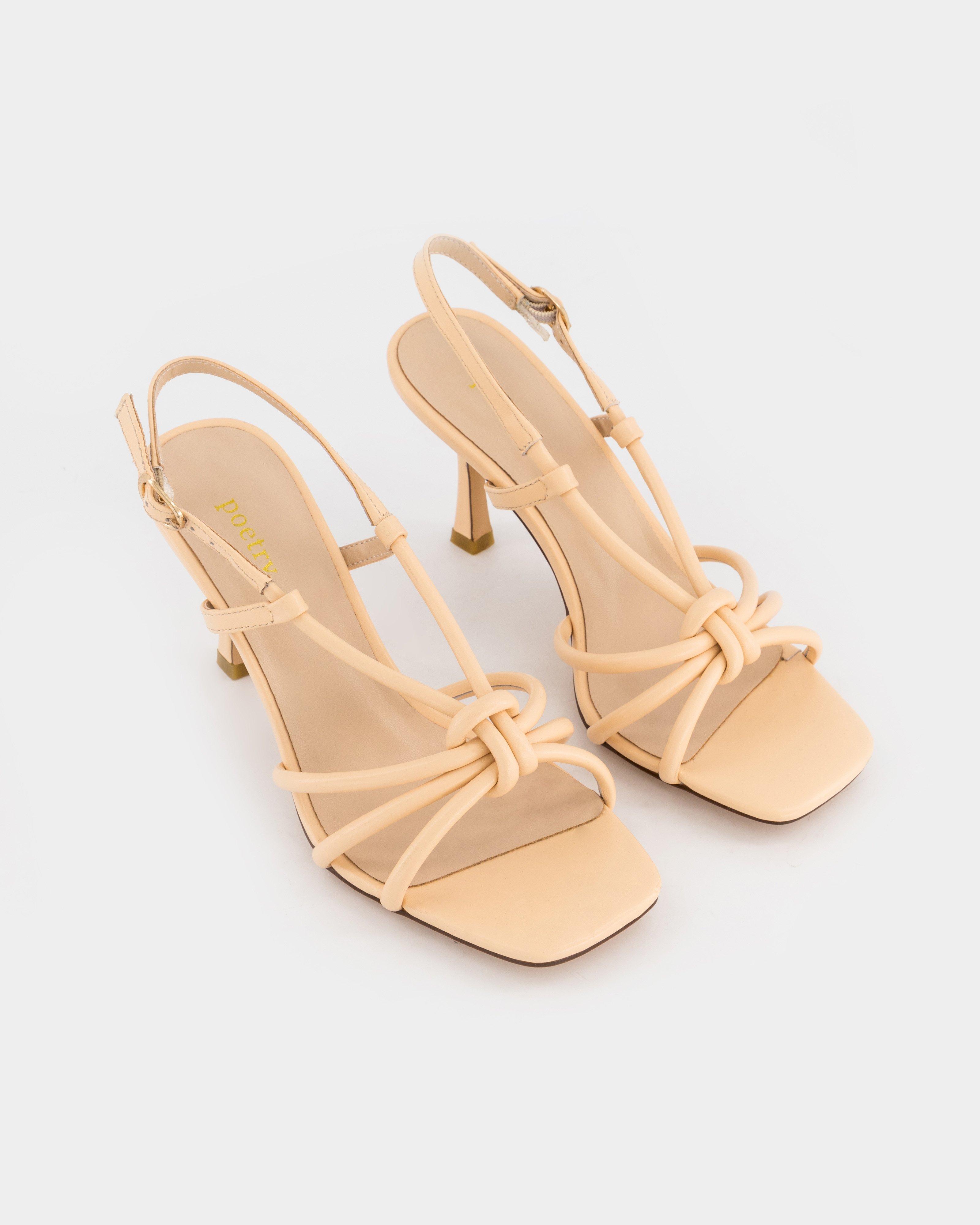 Indigo Heel Sandal -  Peach