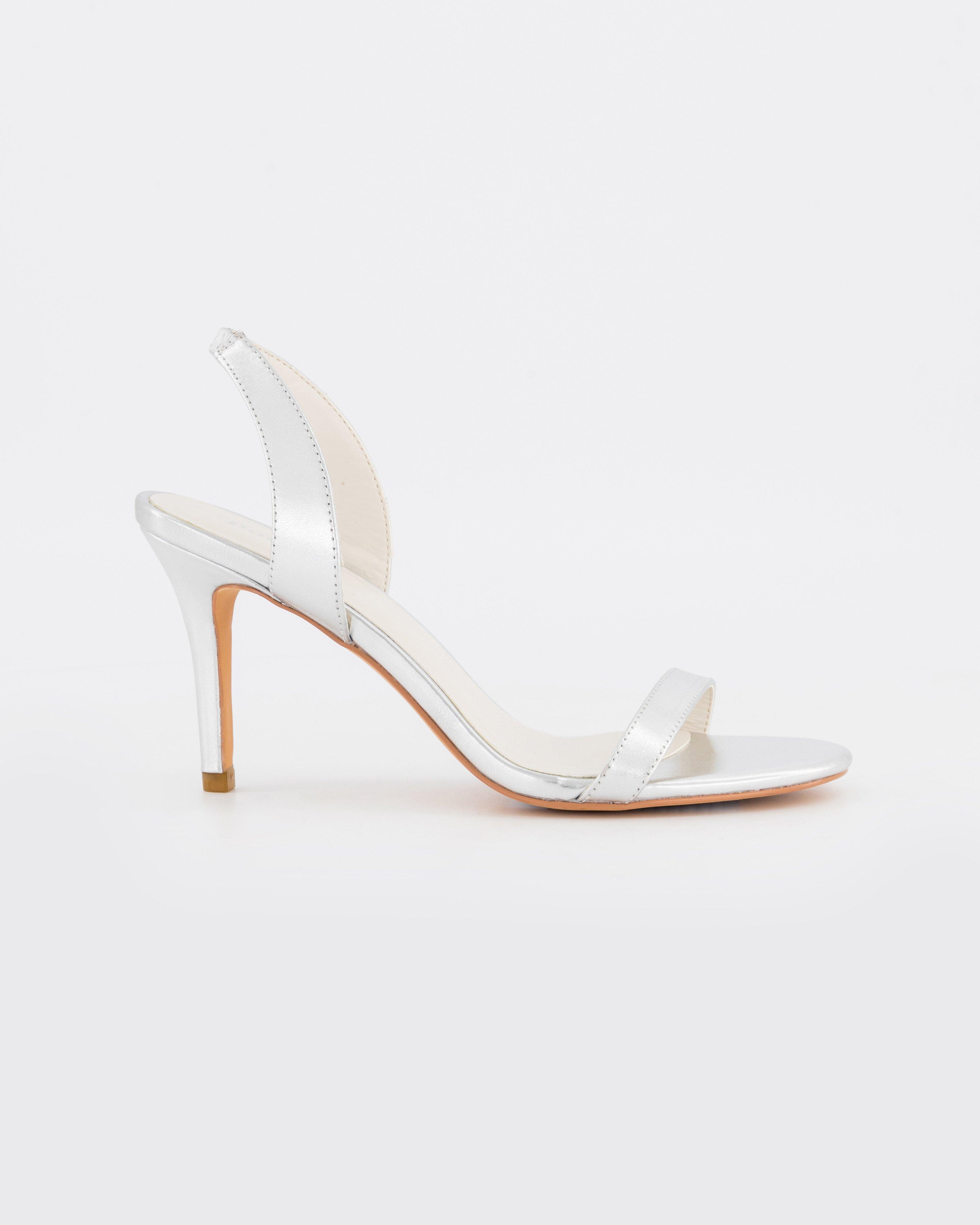 Michaela Heel Sandal -  Silver